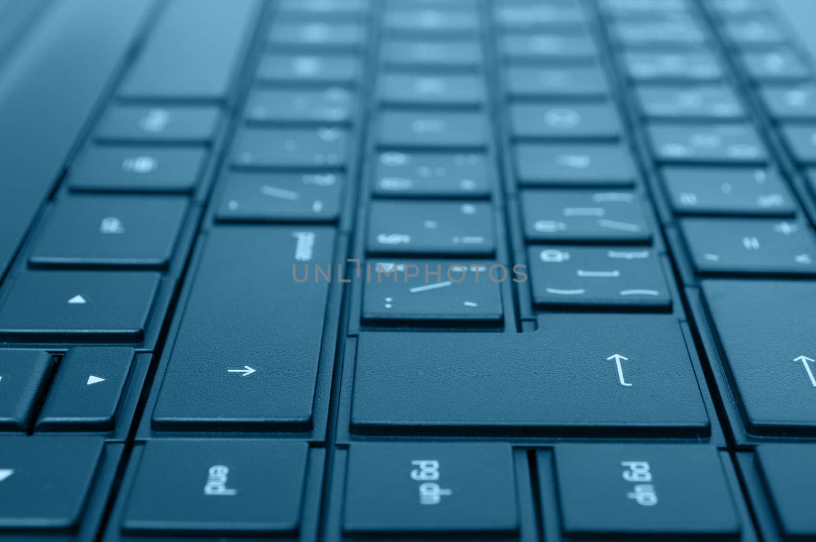 Detail of Keyword of Notebook in Shades of Blue - Shallow Depth of Field