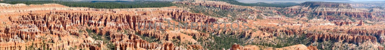 overview of Bryce Canyon National Park in Utah in the United States of America