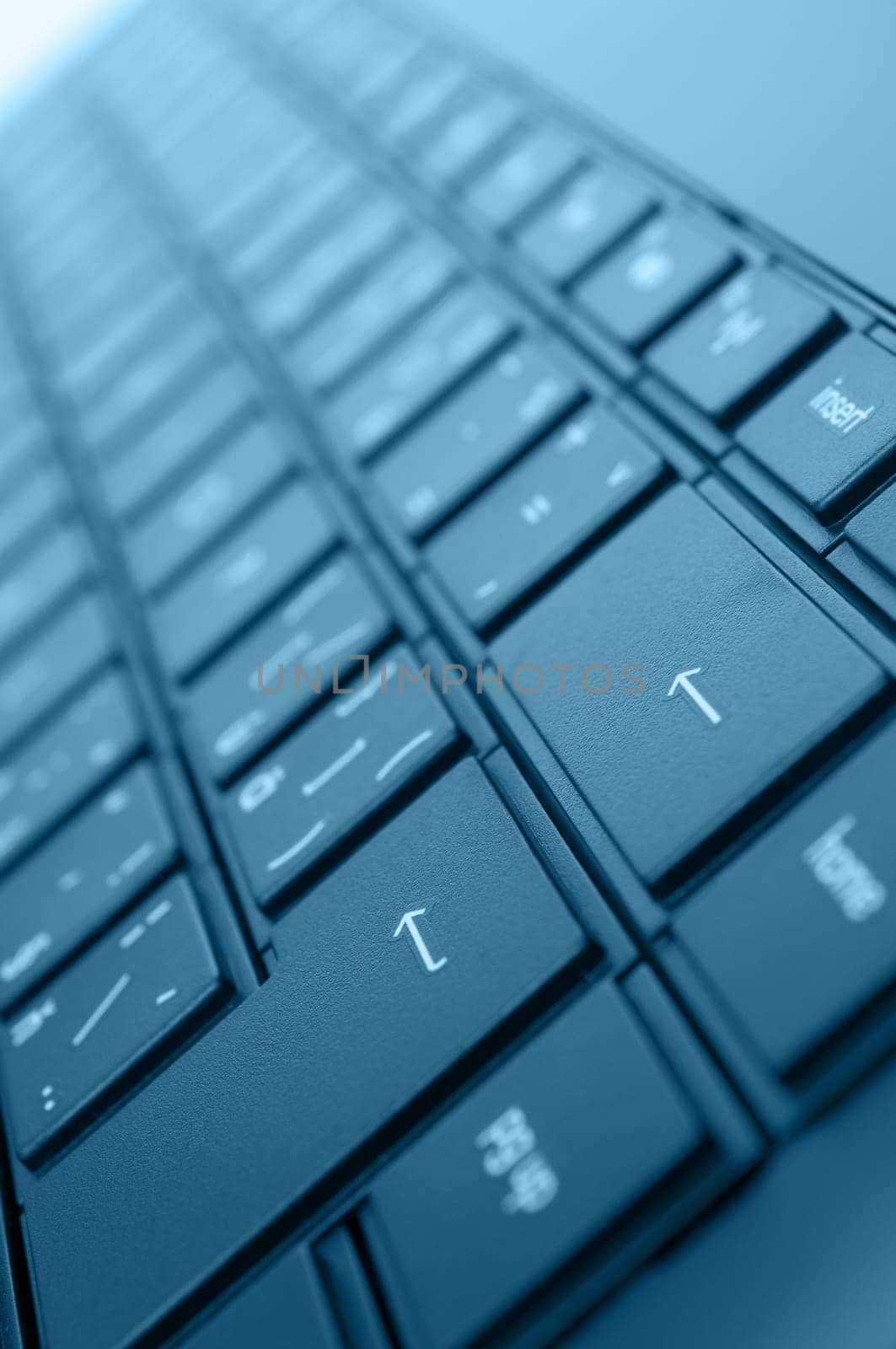 Detail of Keyword of Notebook in Shades of Blue - Shallow Depth of Field