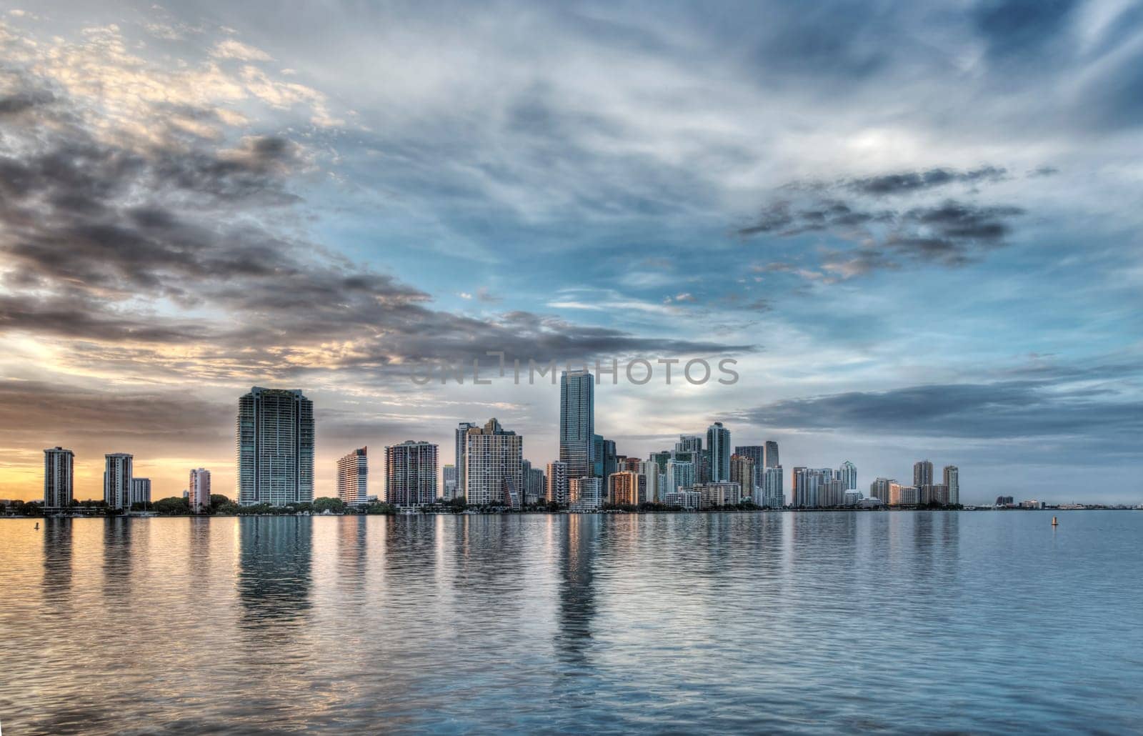 HDR of Miami at Sunset