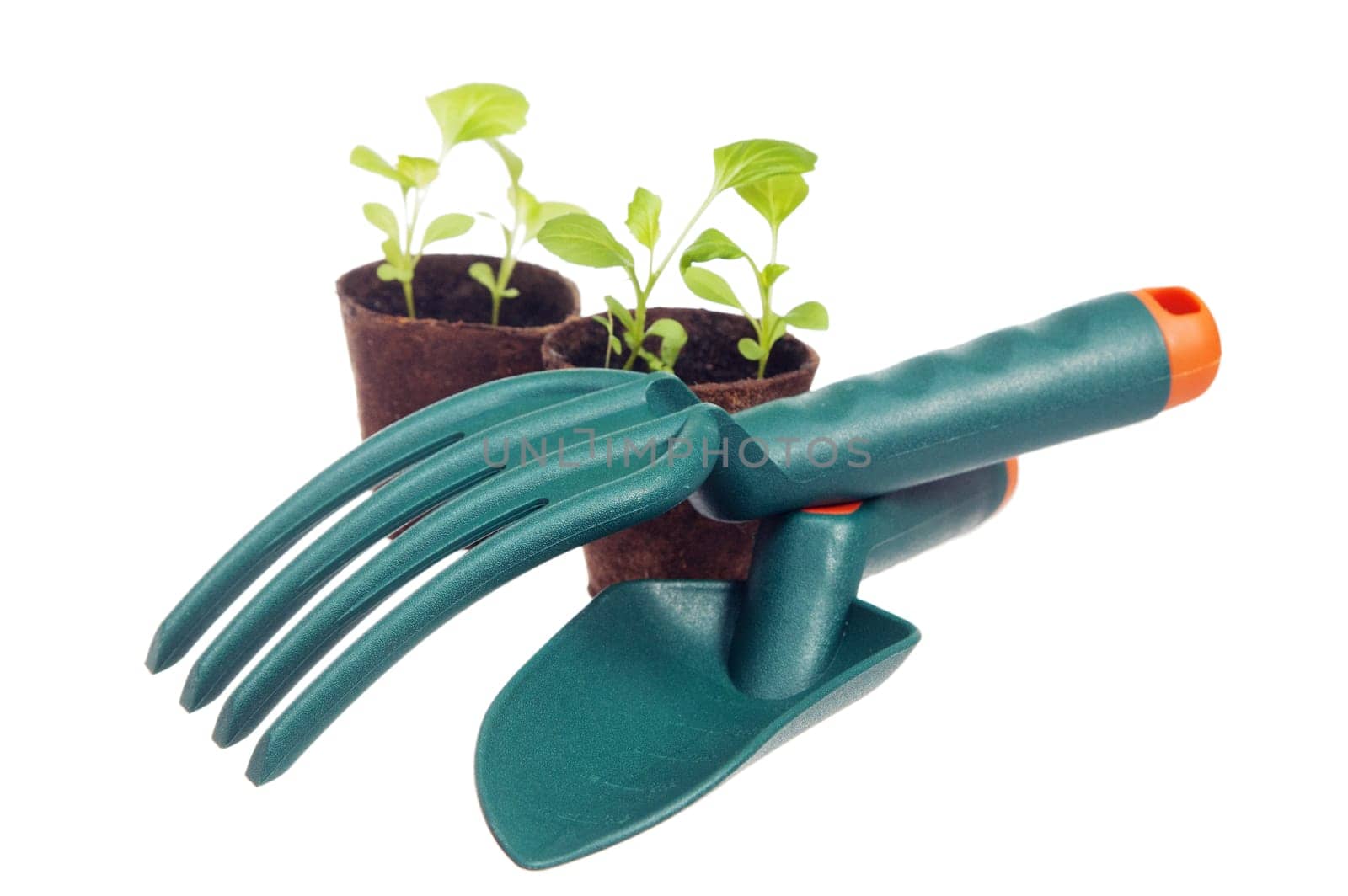 Garden tools, it is isolated on white