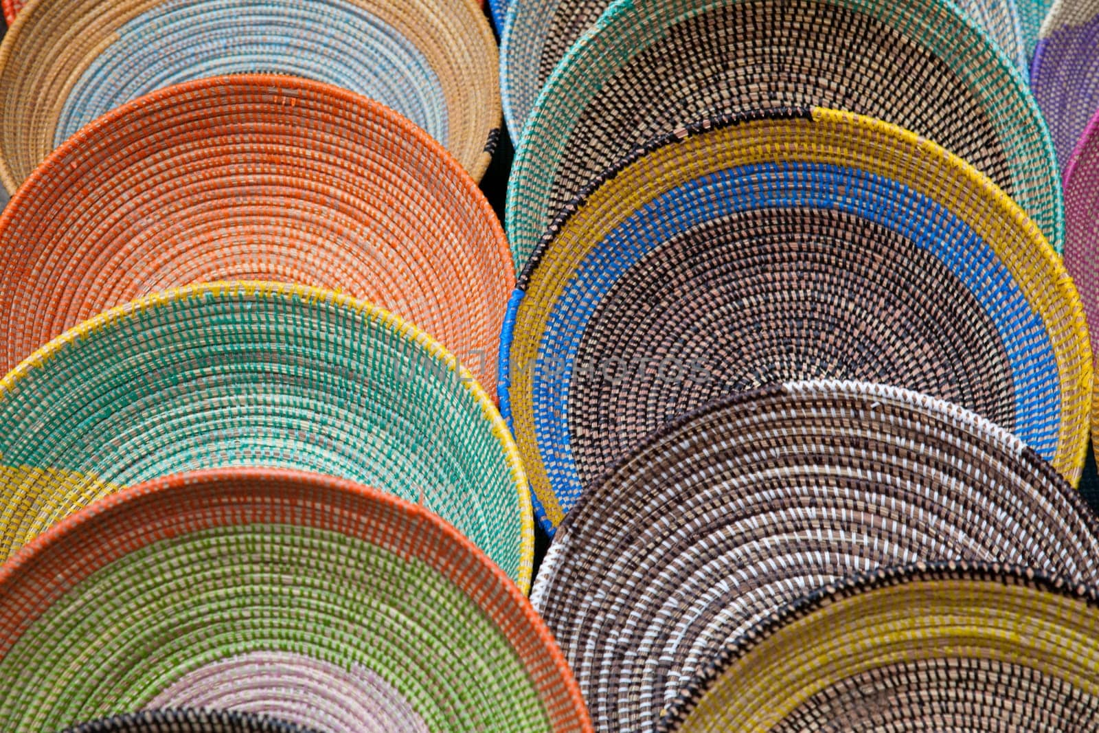 colorful raffia baskets for sale