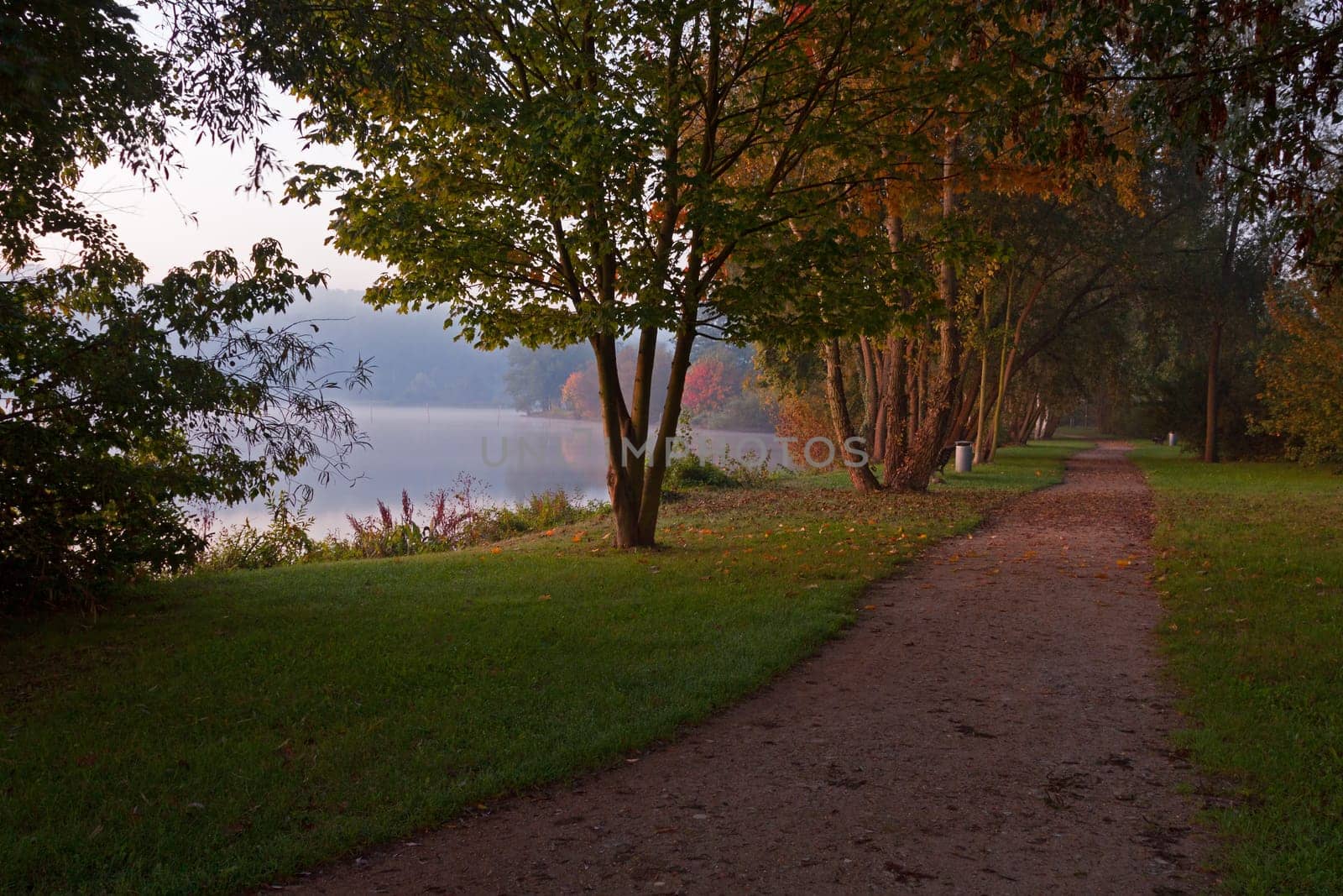 Walking path at the Glienicke Lake