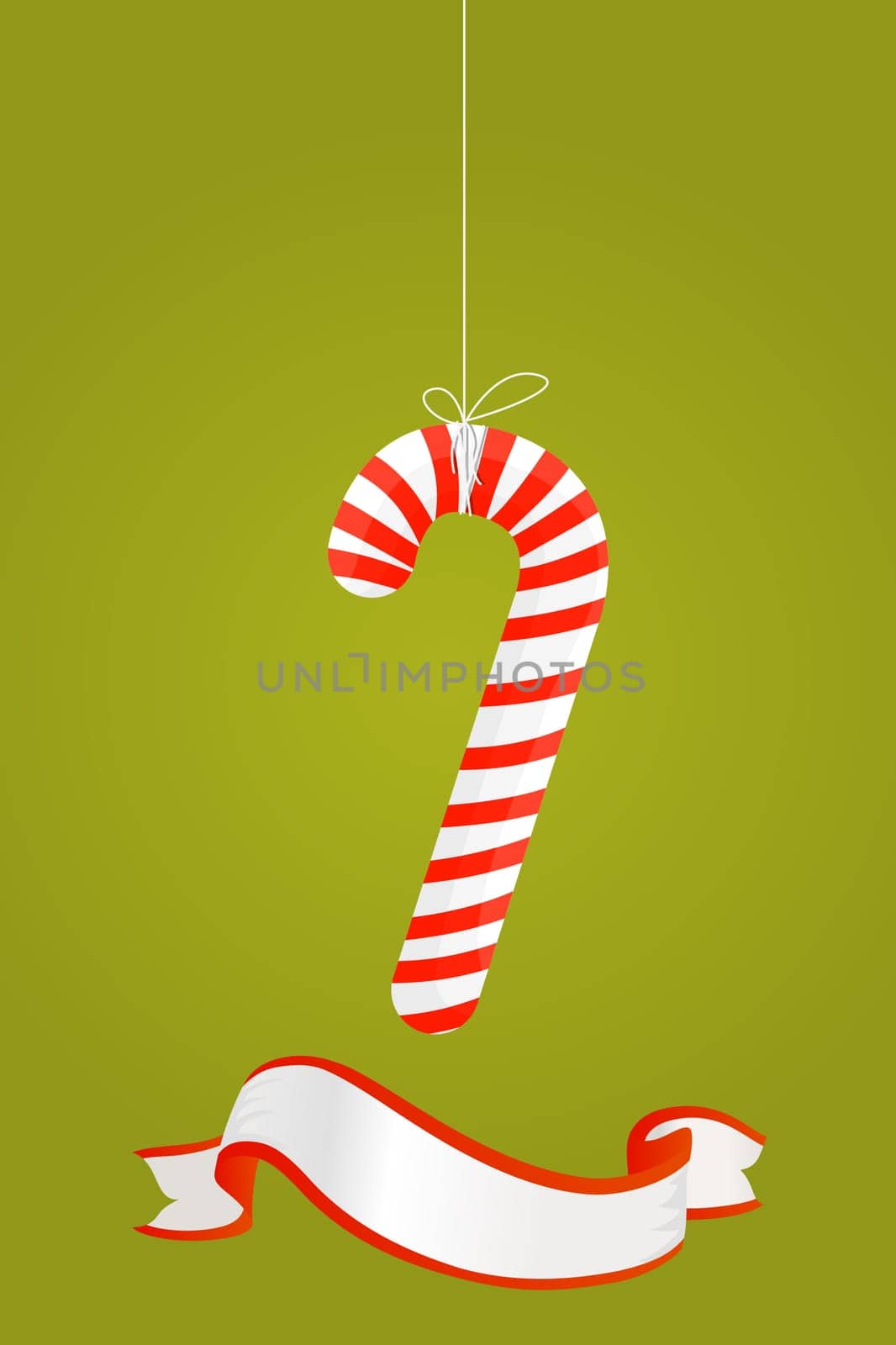 Christmas candy and banner