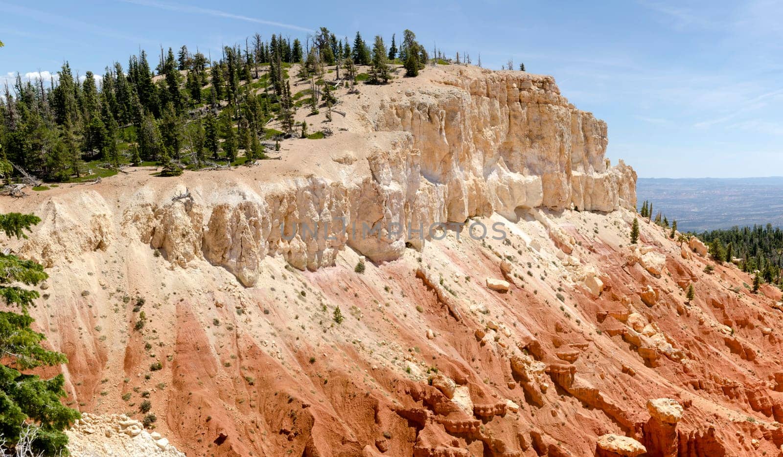 overview of Bryce Canyon National Park in Utah in the United States of America