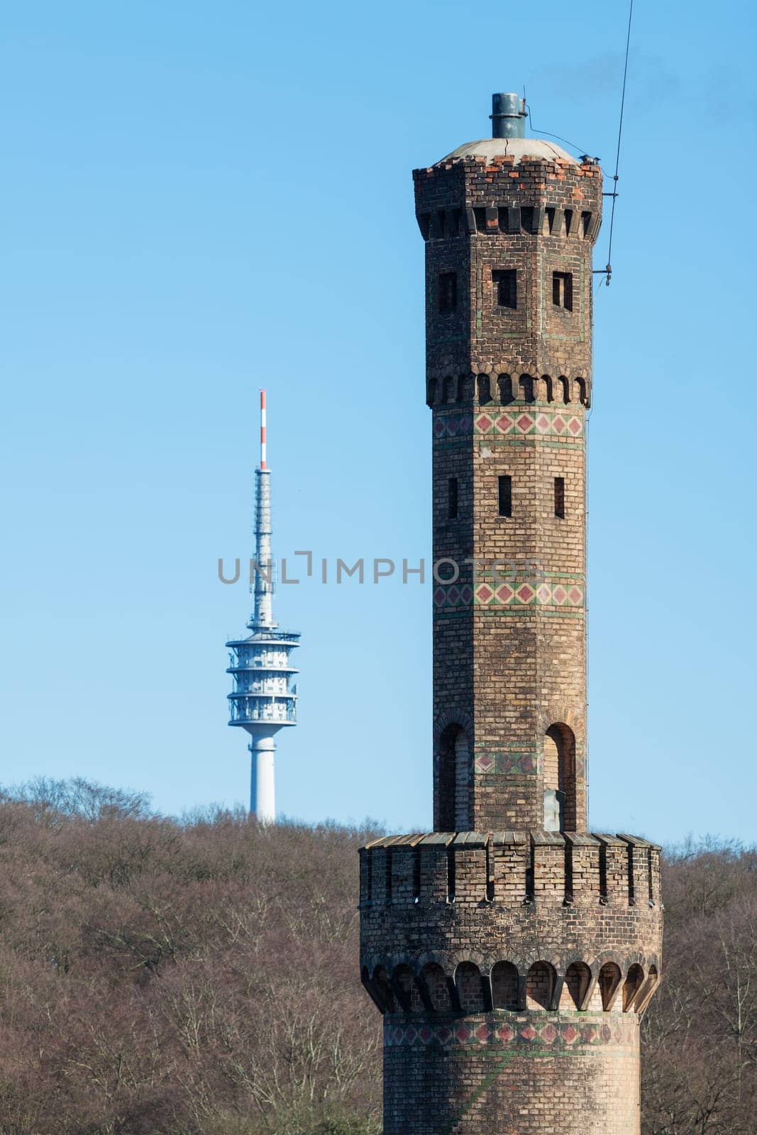 Chimney of the Potsdamer Meierei and Radio Tower