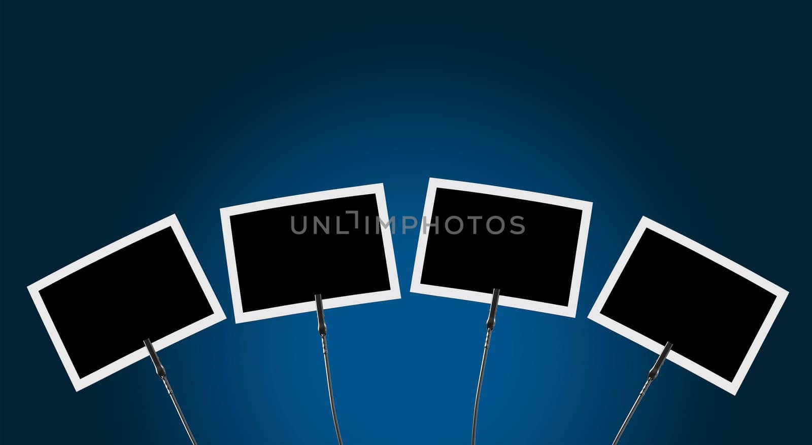 Photo clip 4x against blue background 1
