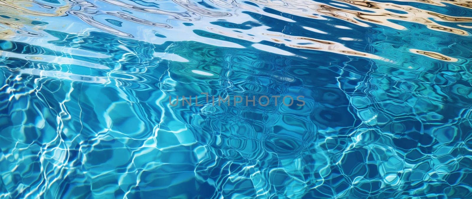 blue summer background wave water texture sea ripple pool abstract banner. Generative AI. by Vichizh