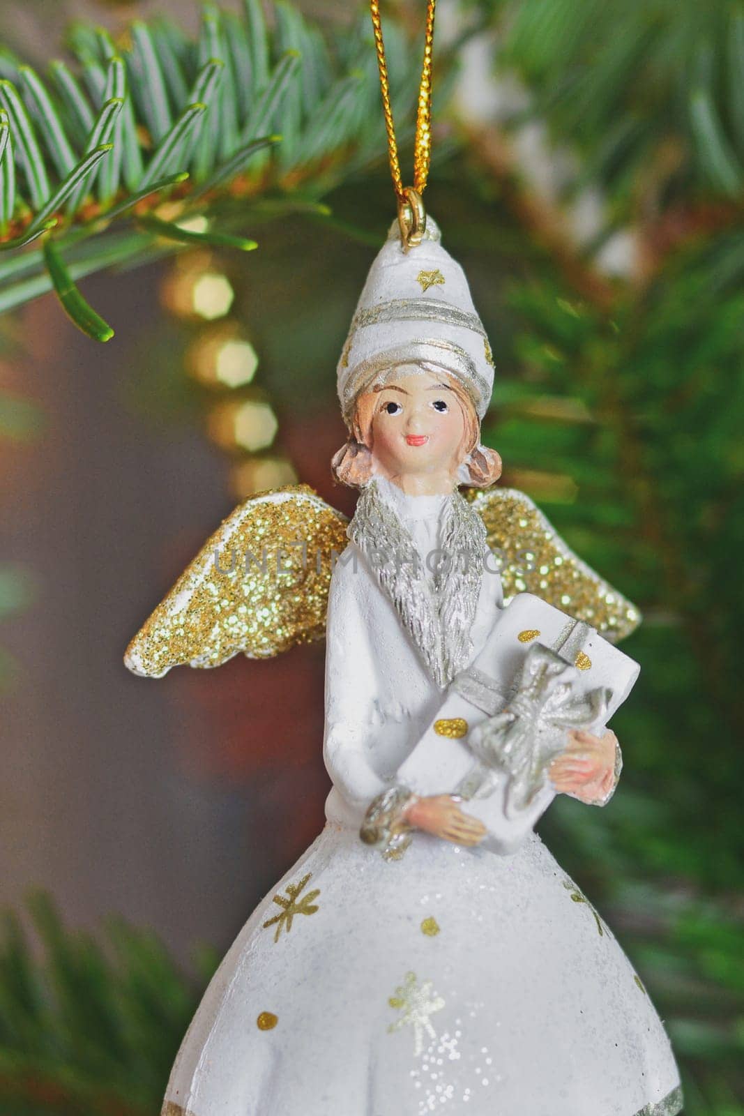 Christmas angel on a christmas tree