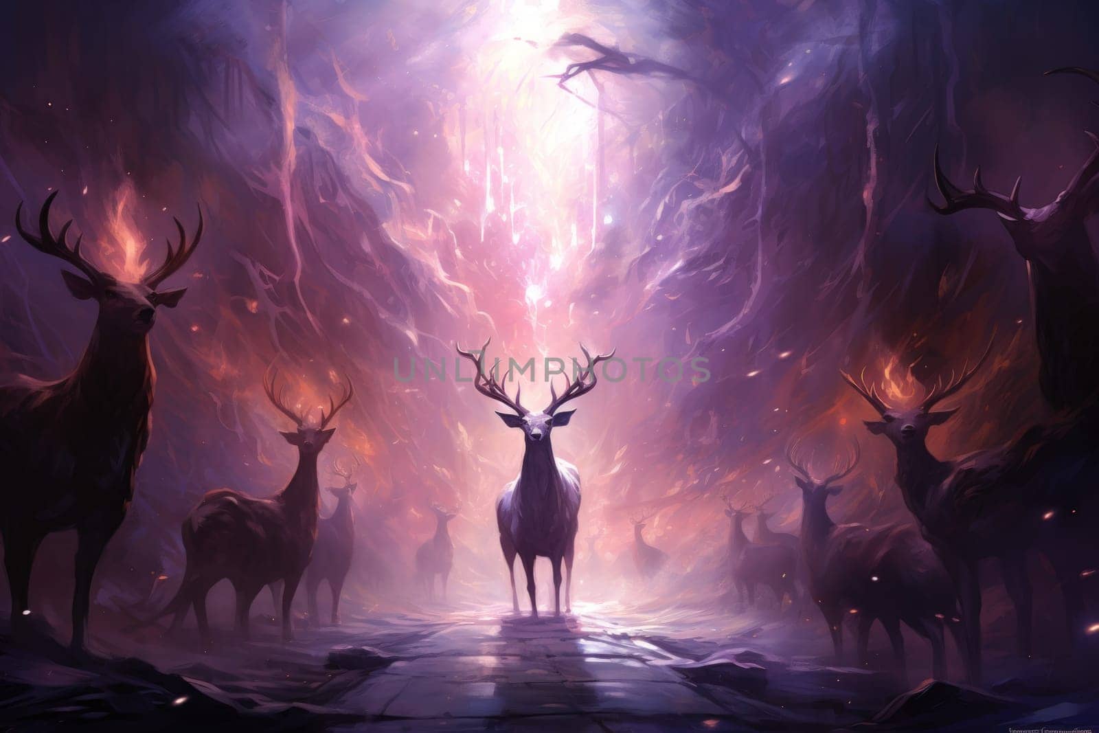 Immerse yourself in the ethereal beauty of this illustration created by a professional visual artist.