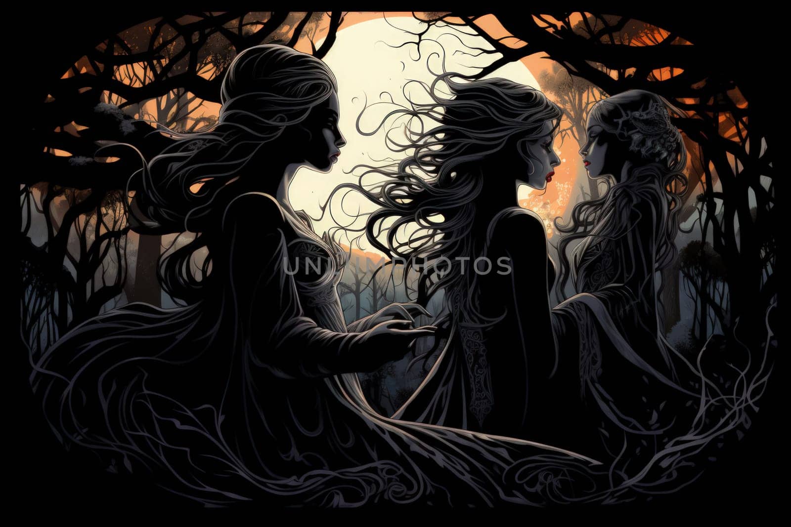 Deep within the realm of fantasy, vengeful banshees dwell, their anguished wails piercing the stillness of haunted forests.