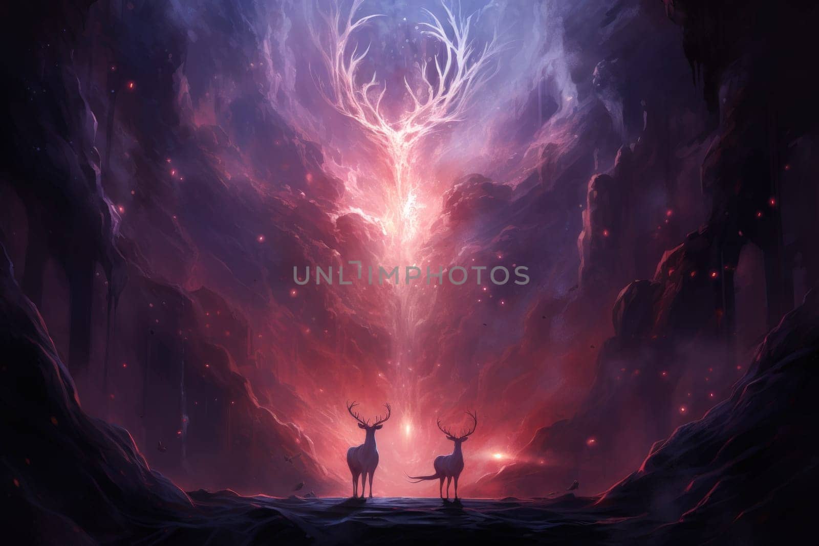 Immerse yourself in the ethereal beauty of this illustration created by a professional visual artist.