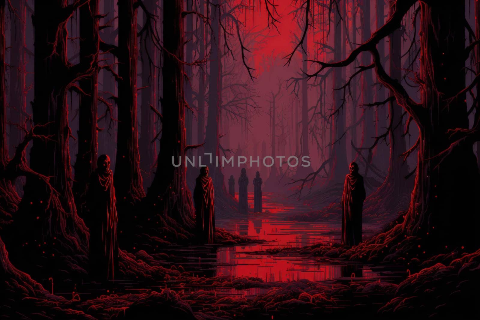 Deep within the realm of fantasy, vengeful banshees dwell, their anguished wails piercing the stillness of haunted forests.