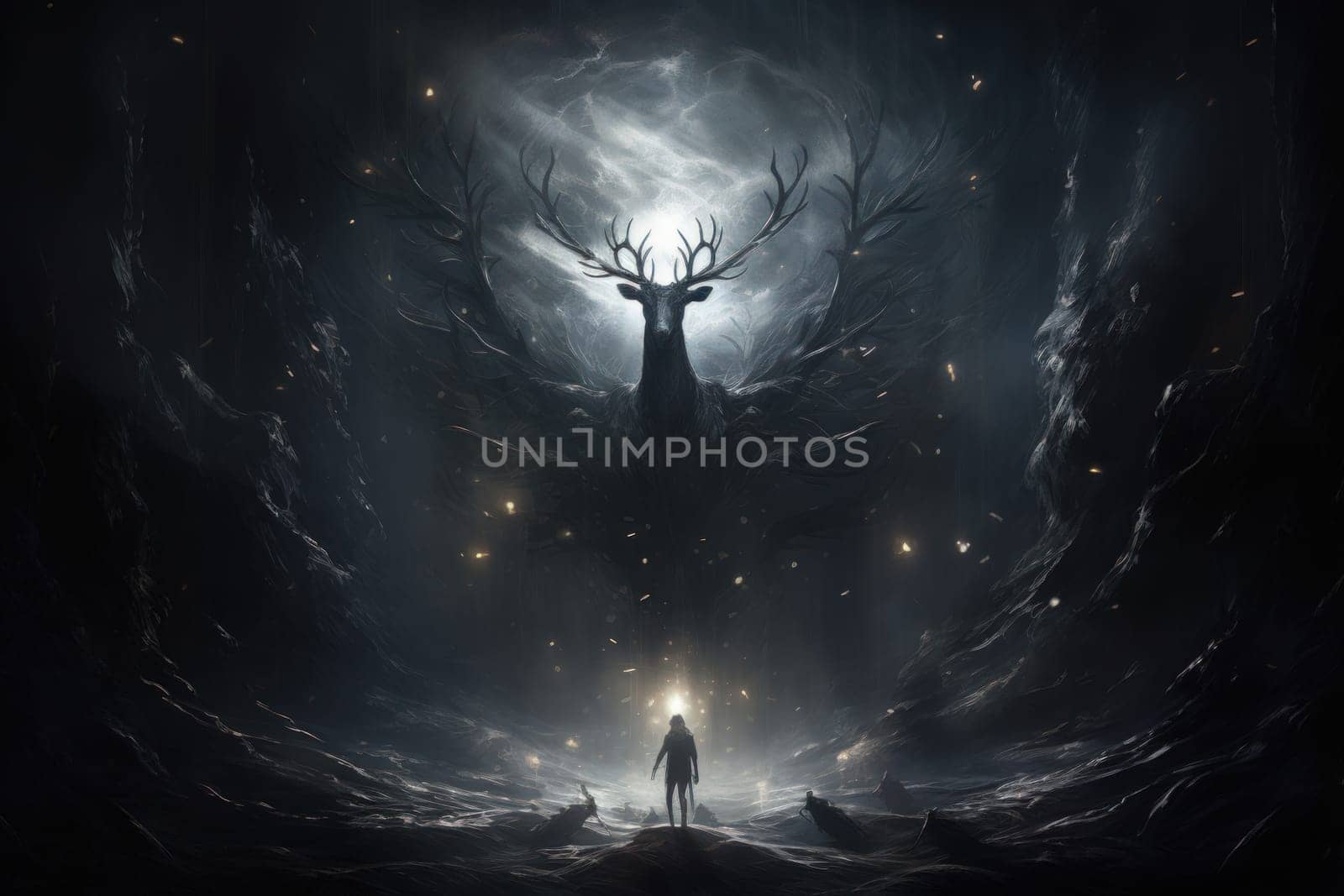 Immerse yourself in the ethereal beauty of this illustration created by a professional visual artist.