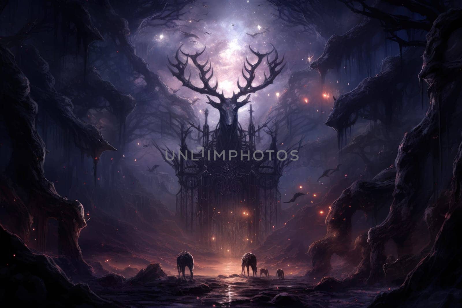 Immerse yourself in the ethereal beauty of this illustration created by a professional visual artist.