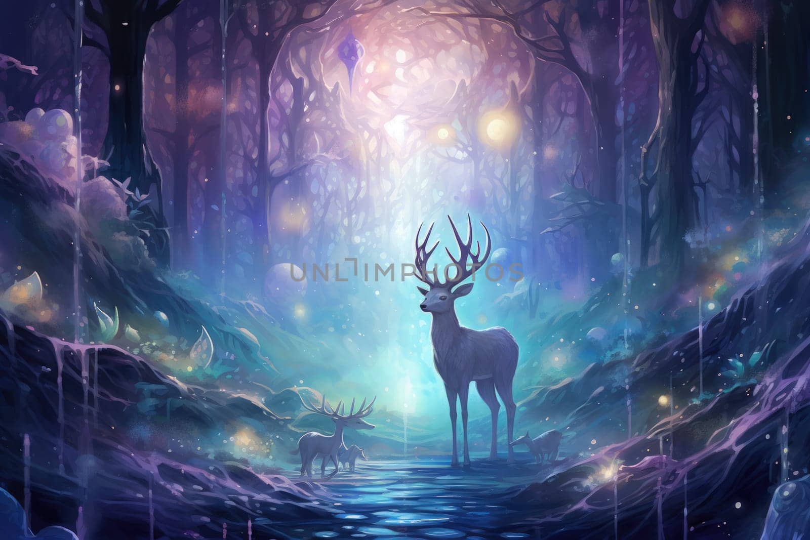 Immerse yourself in the ethereal beauty of this illustration created by a professional visual artist.