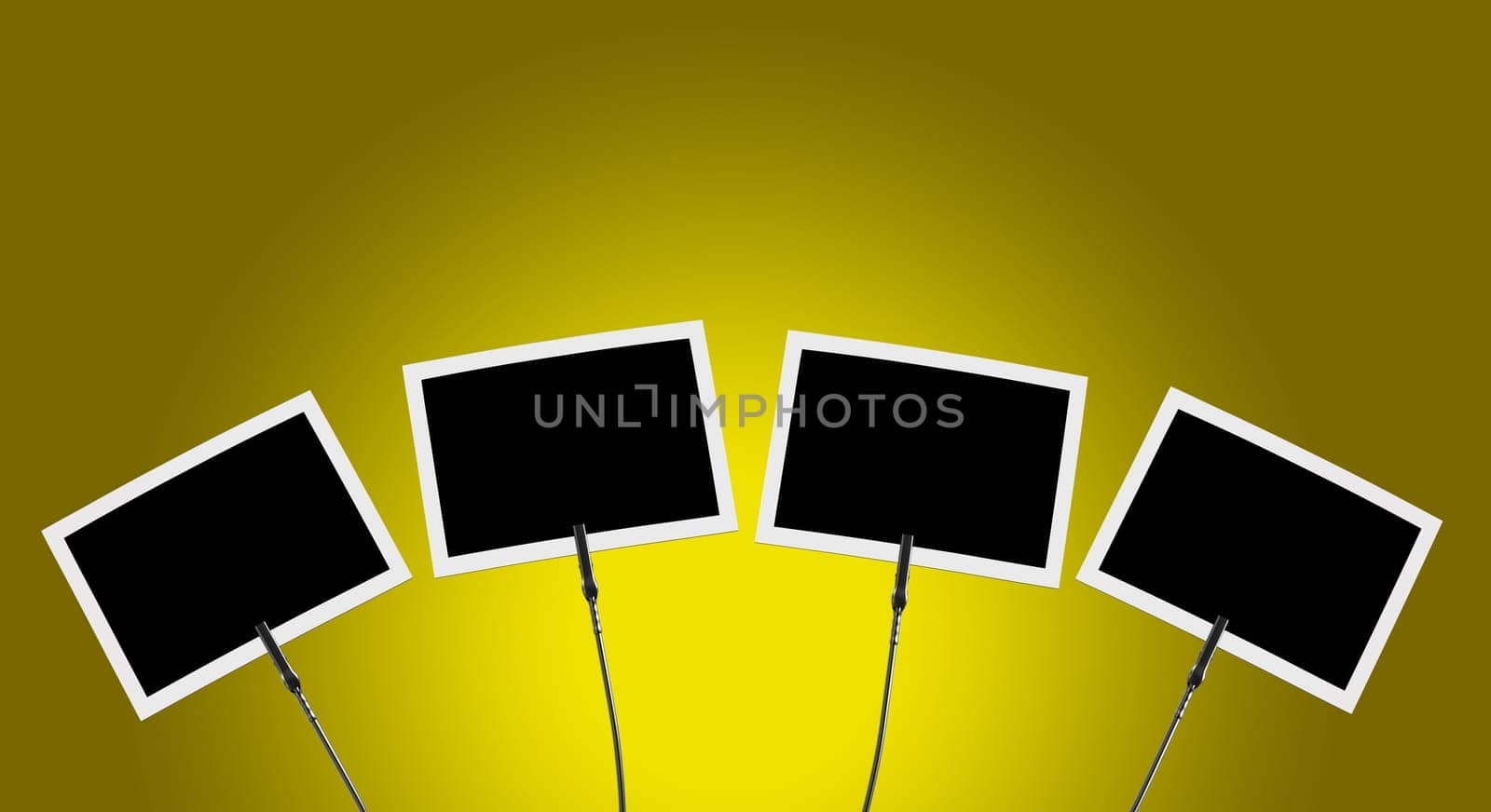 Photo clip 4x against yellow background 1