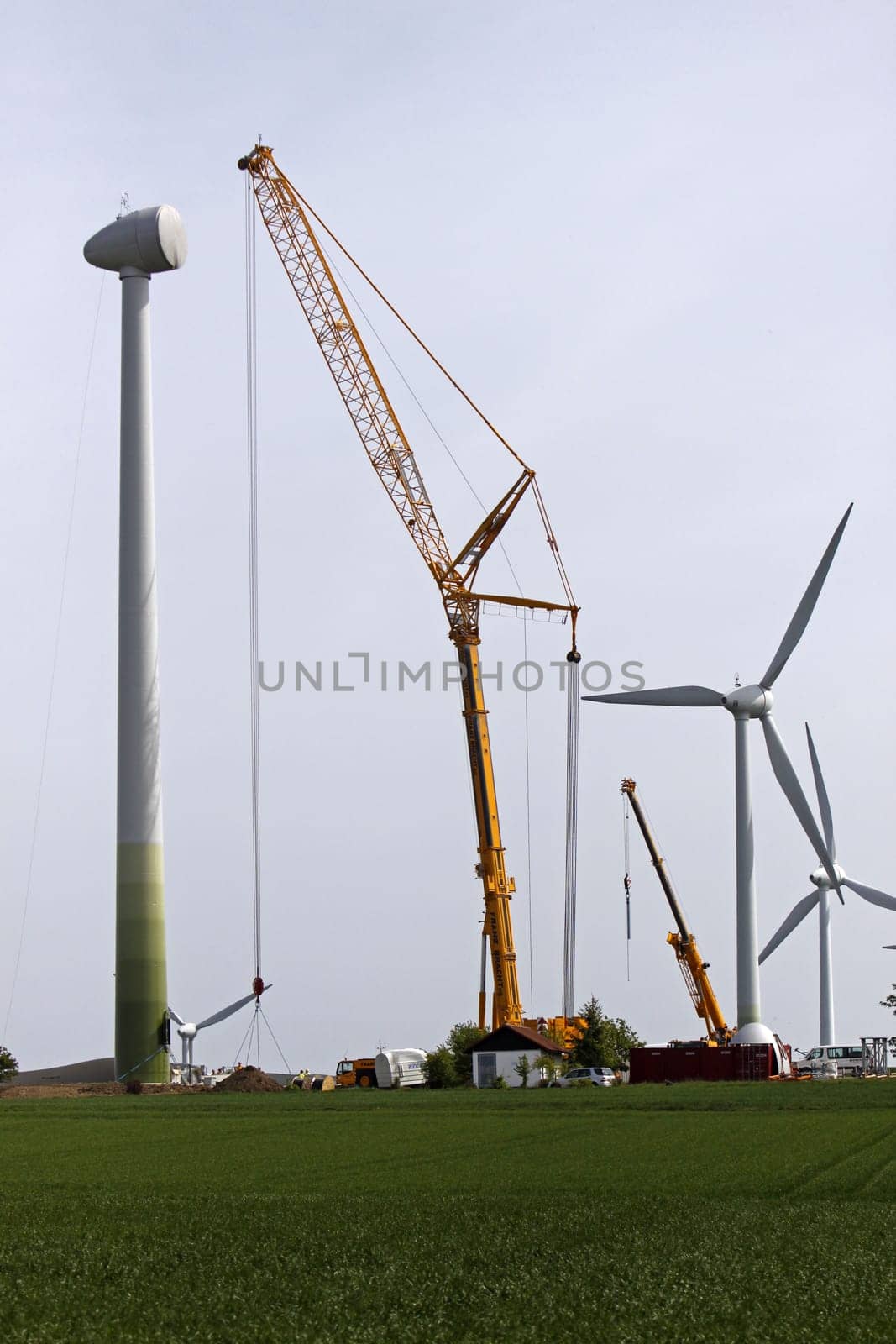 Wind turbine construction Alverdissen (Saalberg)