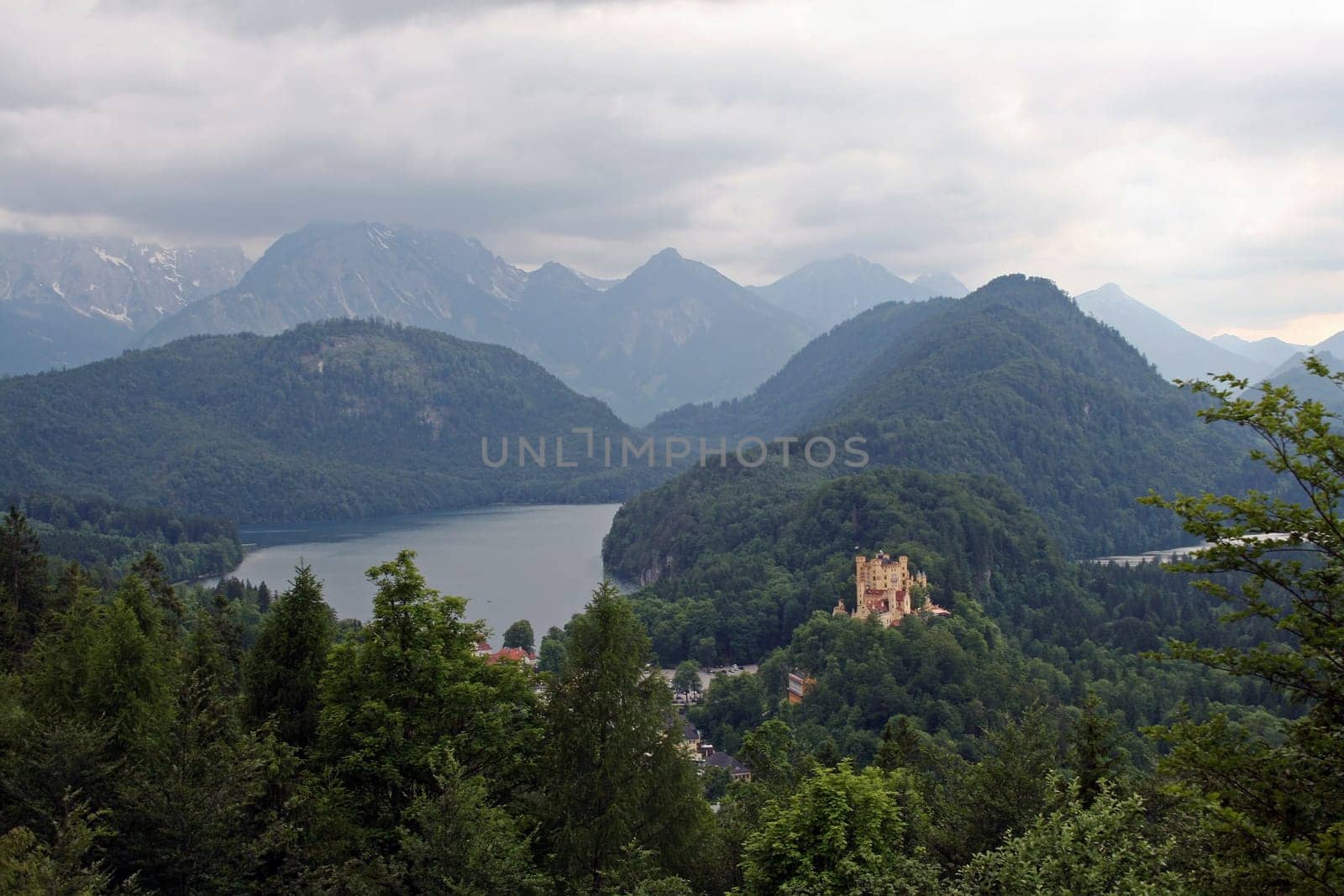 Hohenschwangau Castle with Alpsee and Schwansee