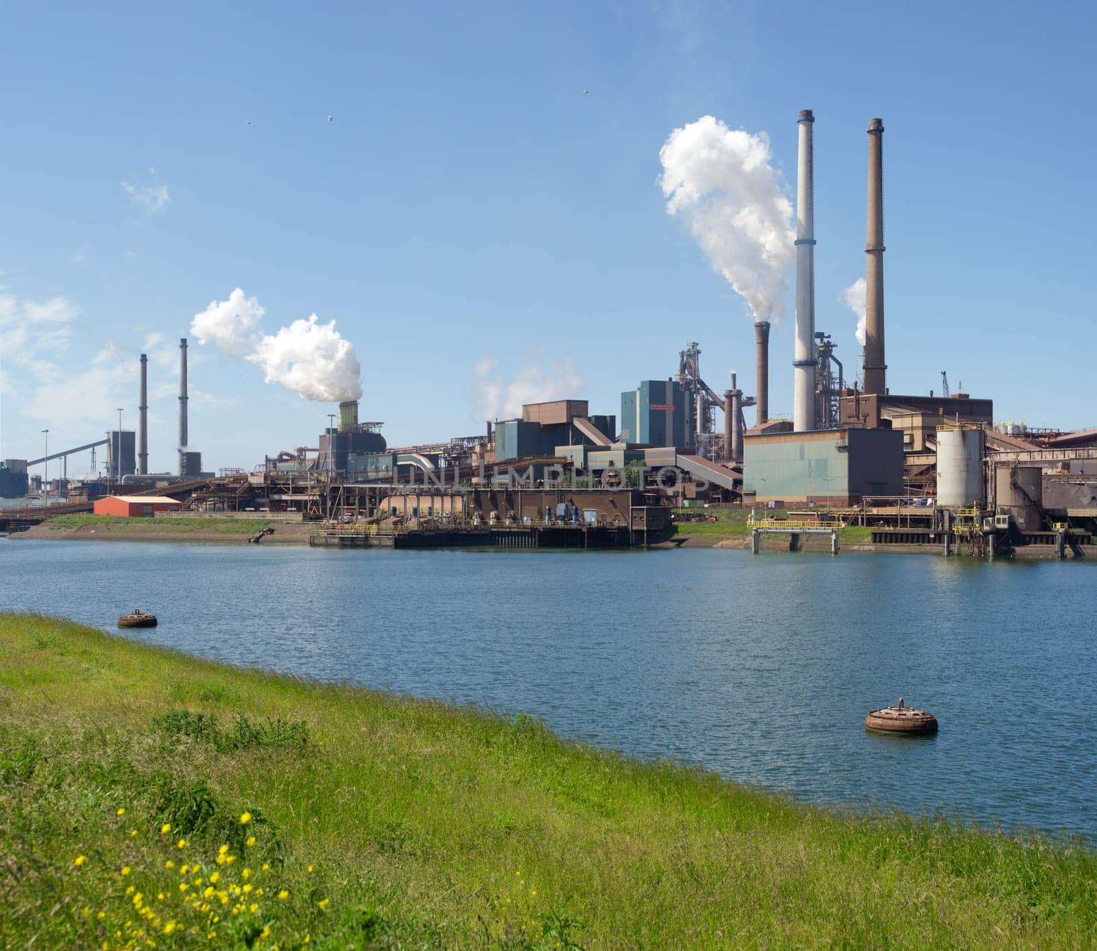 large steel factory in IJmuiden, Netherlands