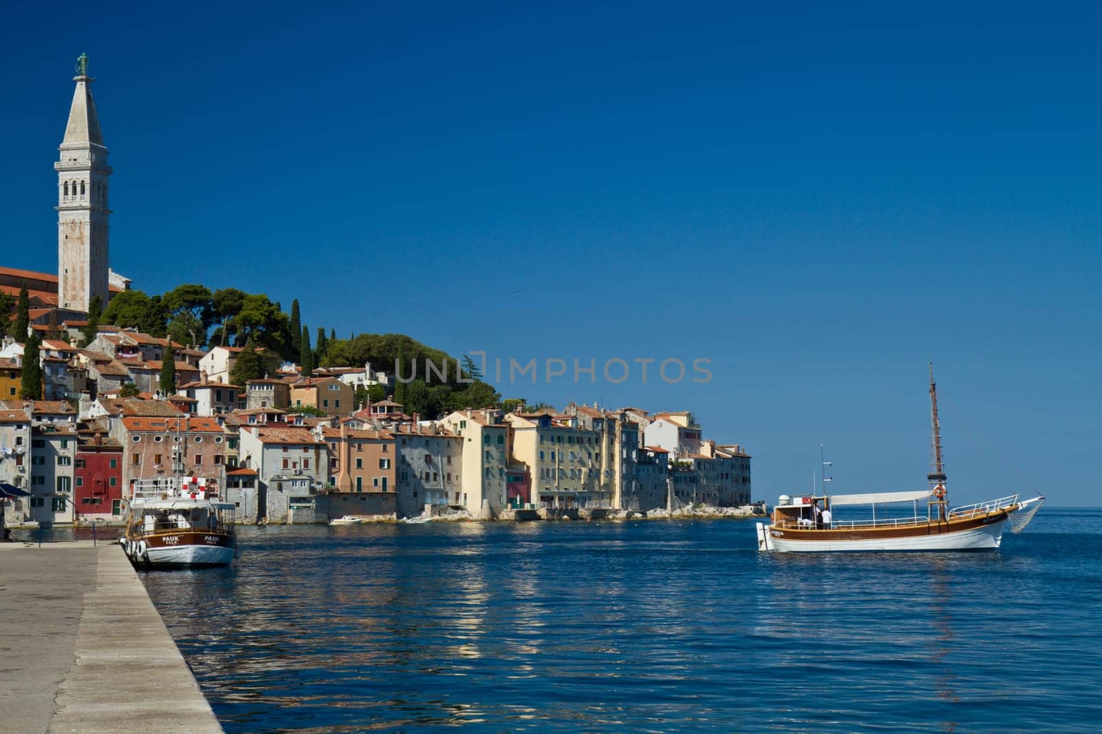Old town of Rovinj, Croatia. Istria touristic attraction