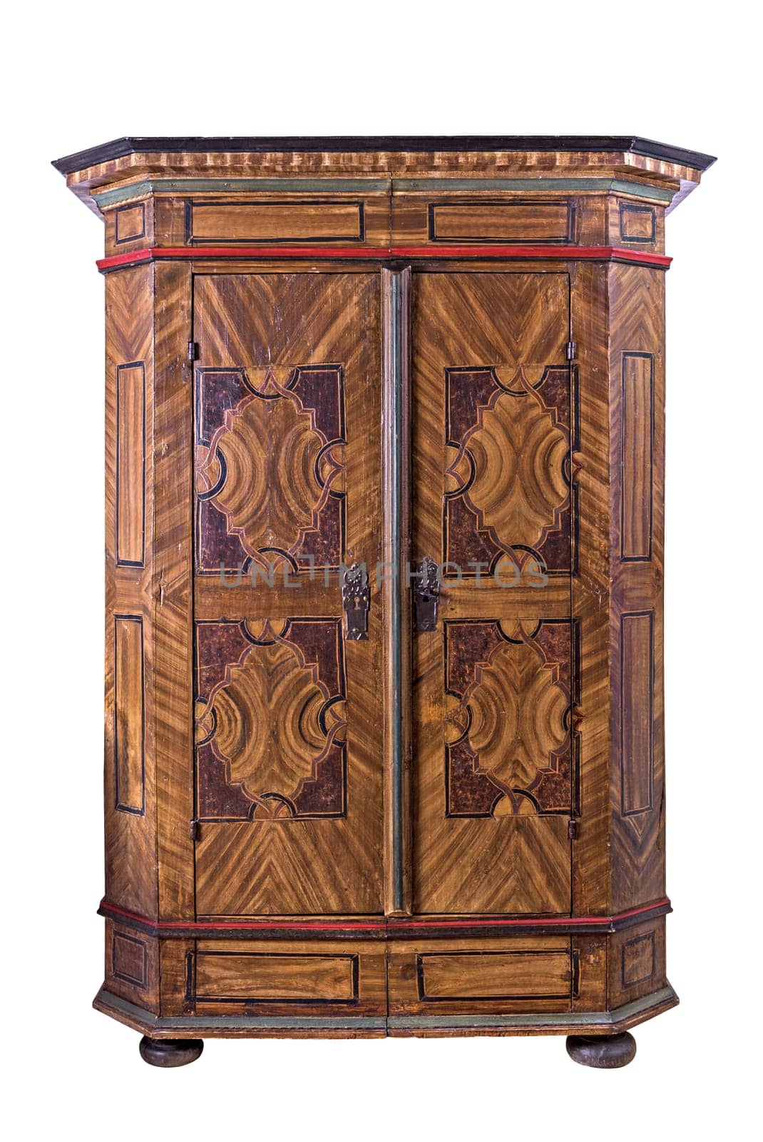 Antique Painted Peasant Cabinet