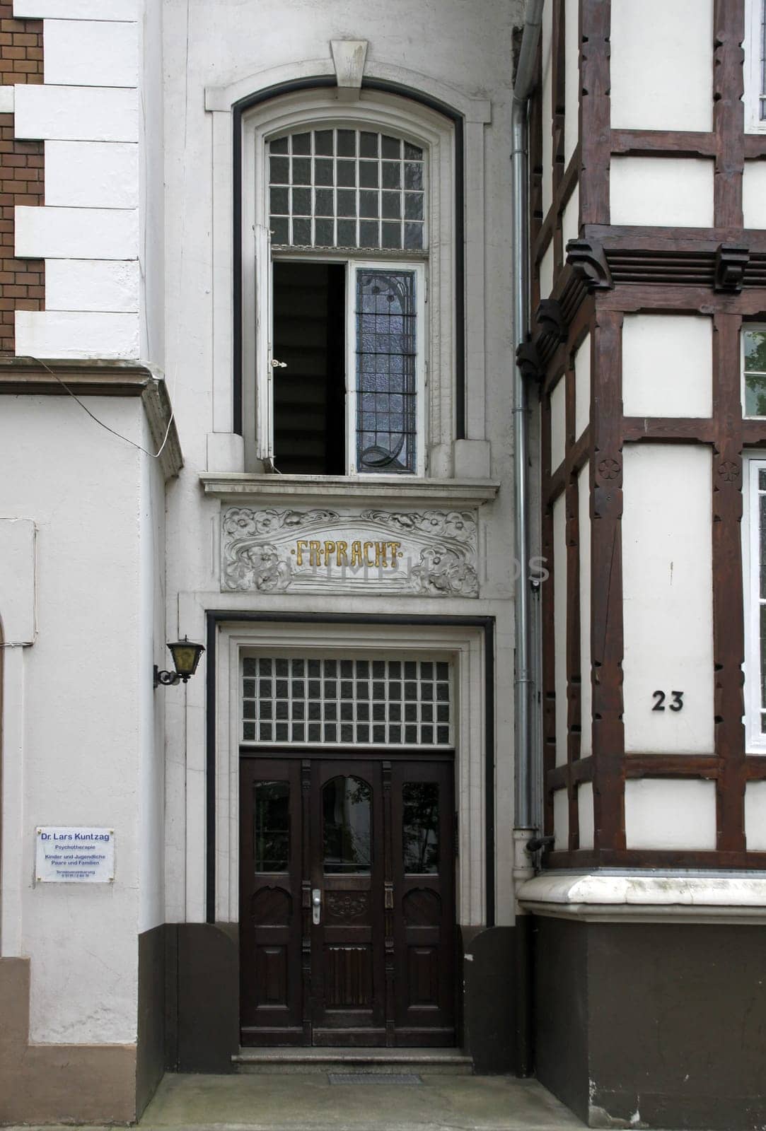 Detail of the house in Hamelin's old town