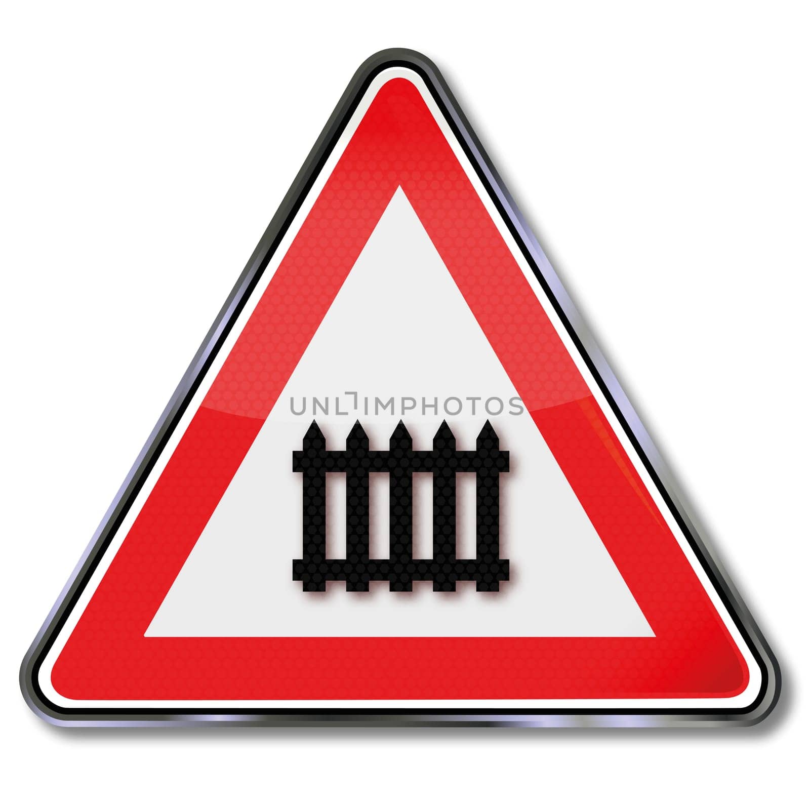 Level crossing traffic sign