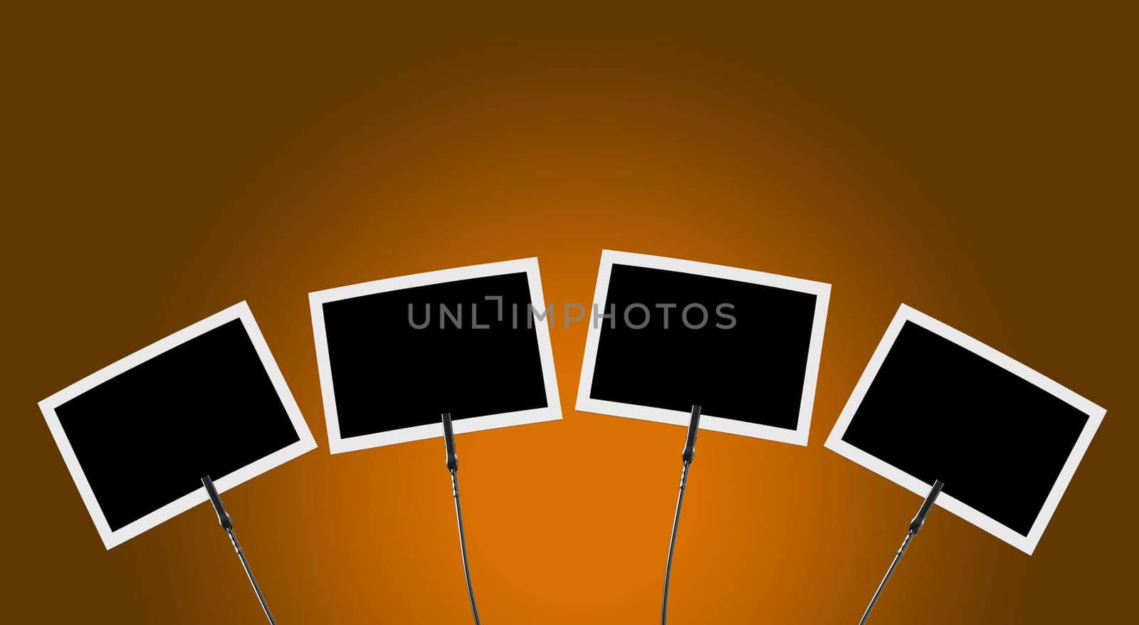 Photo clip 4x against orange background 1