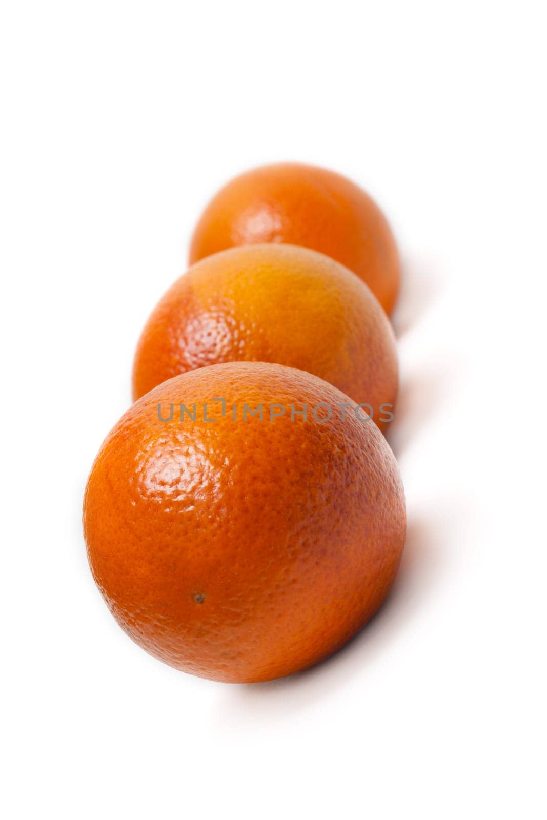 Three oranges, invoice of the skin insulated on white background