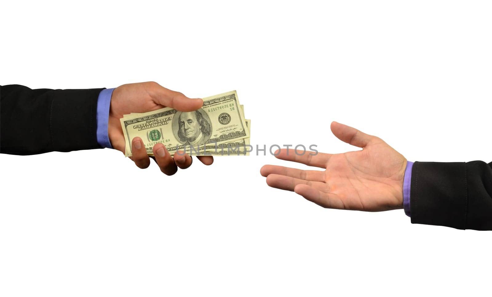 business man holding money in hand