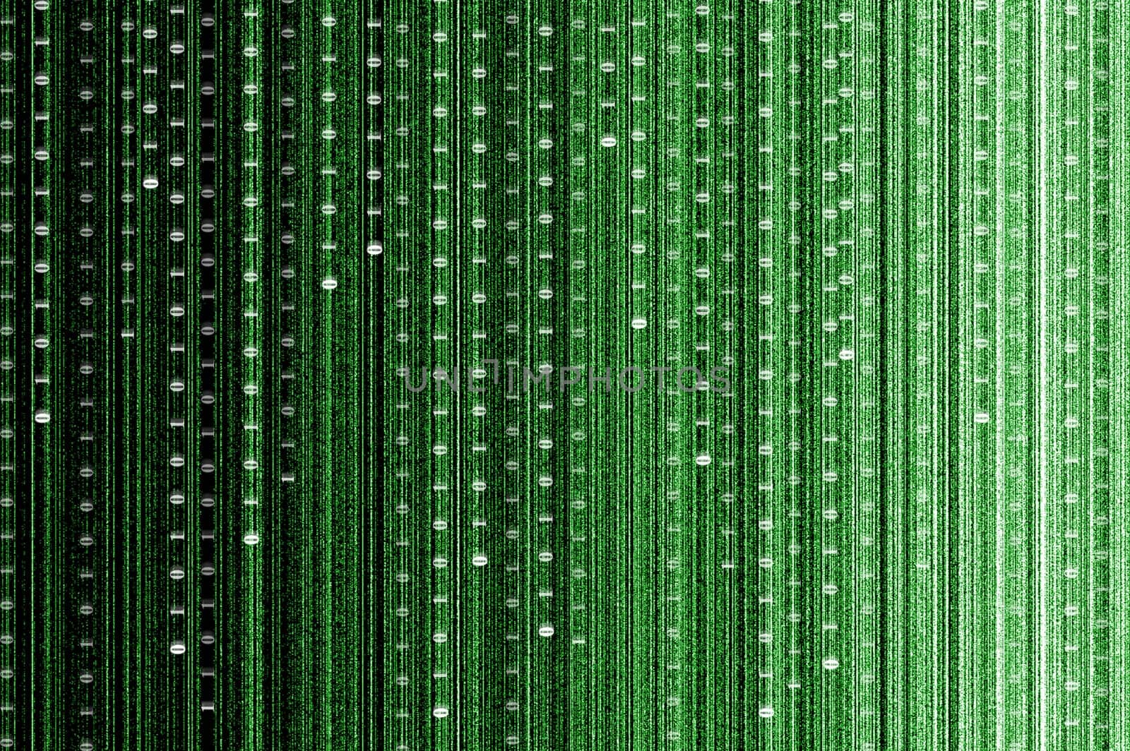 green matrix tunnel with touch screen interface and light at the end