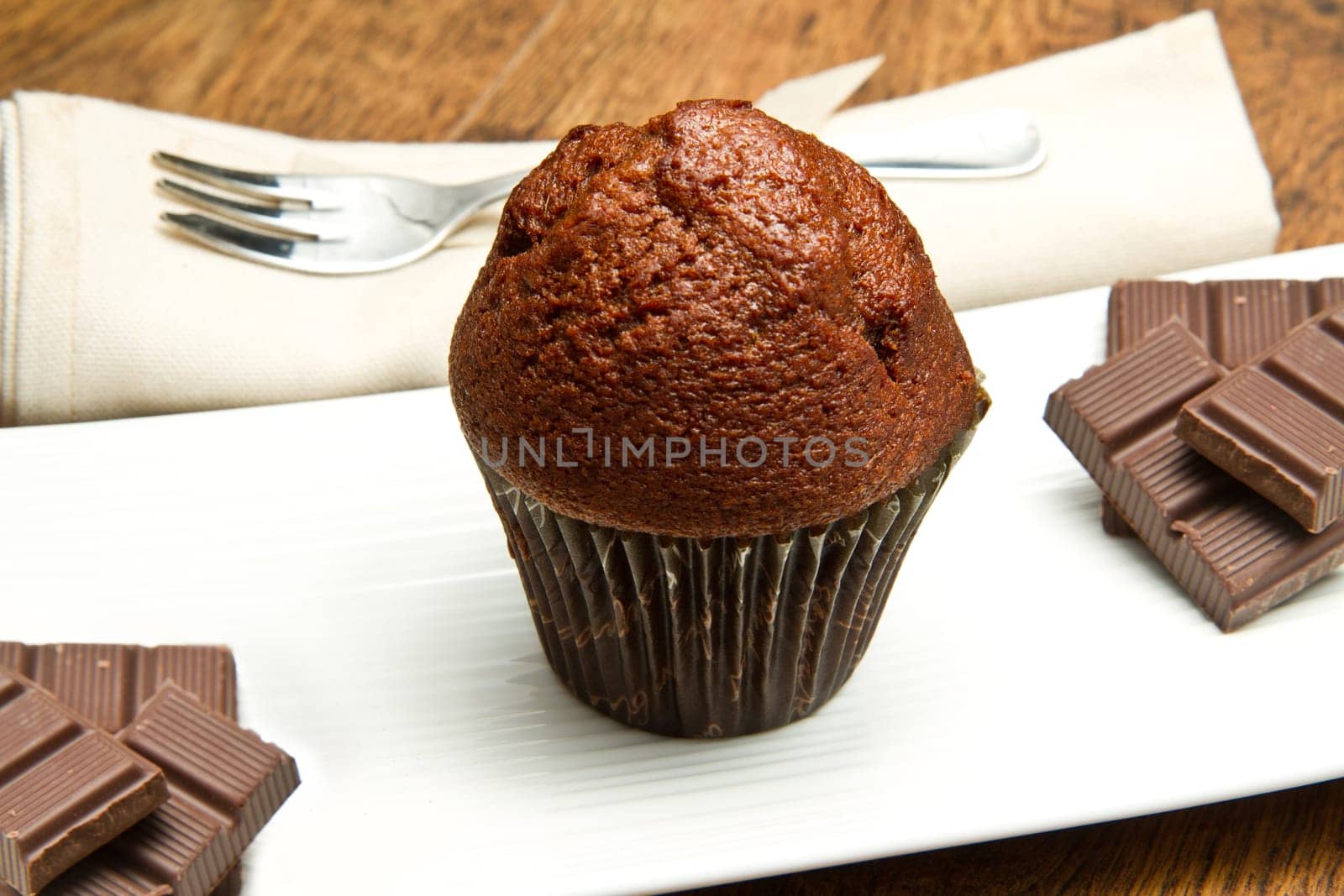 Home made chocolate chip muffin