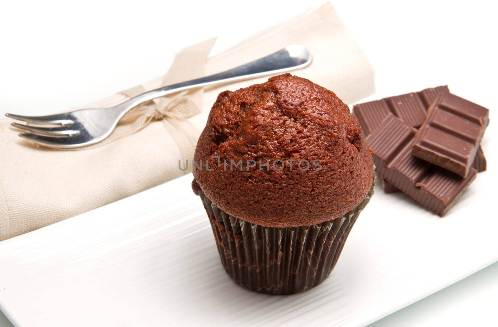 Home made chocolate chip muffin