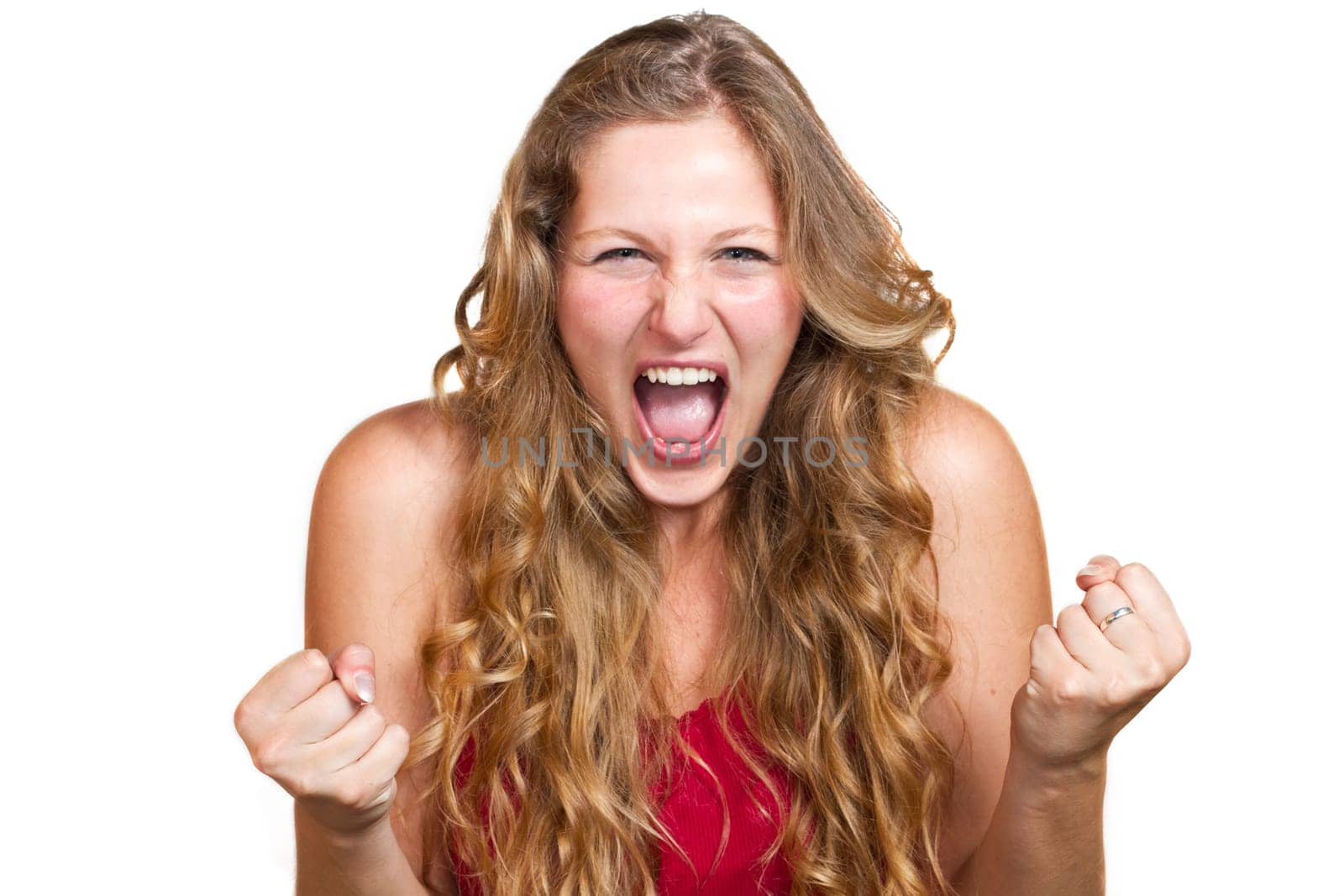 angry woman is screaming out