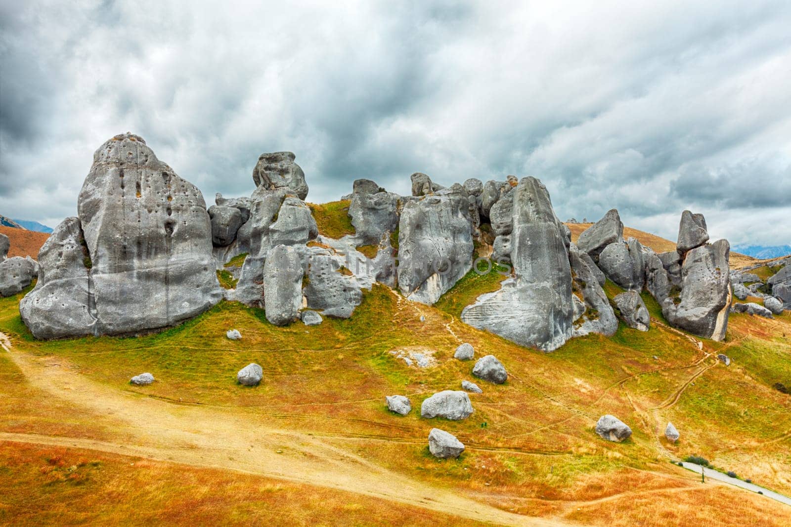 The Castle hill. Southern Alps. Arthurs Pass. New Zealand