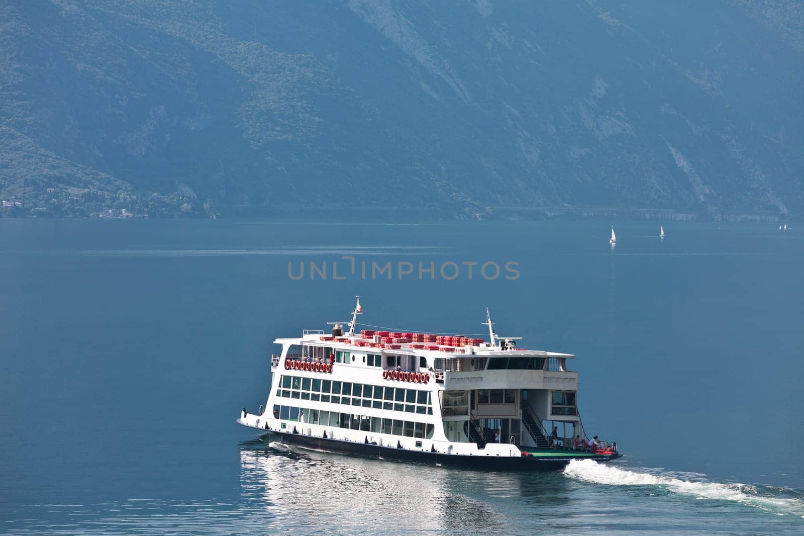 Tourist boat on the Lake Garda