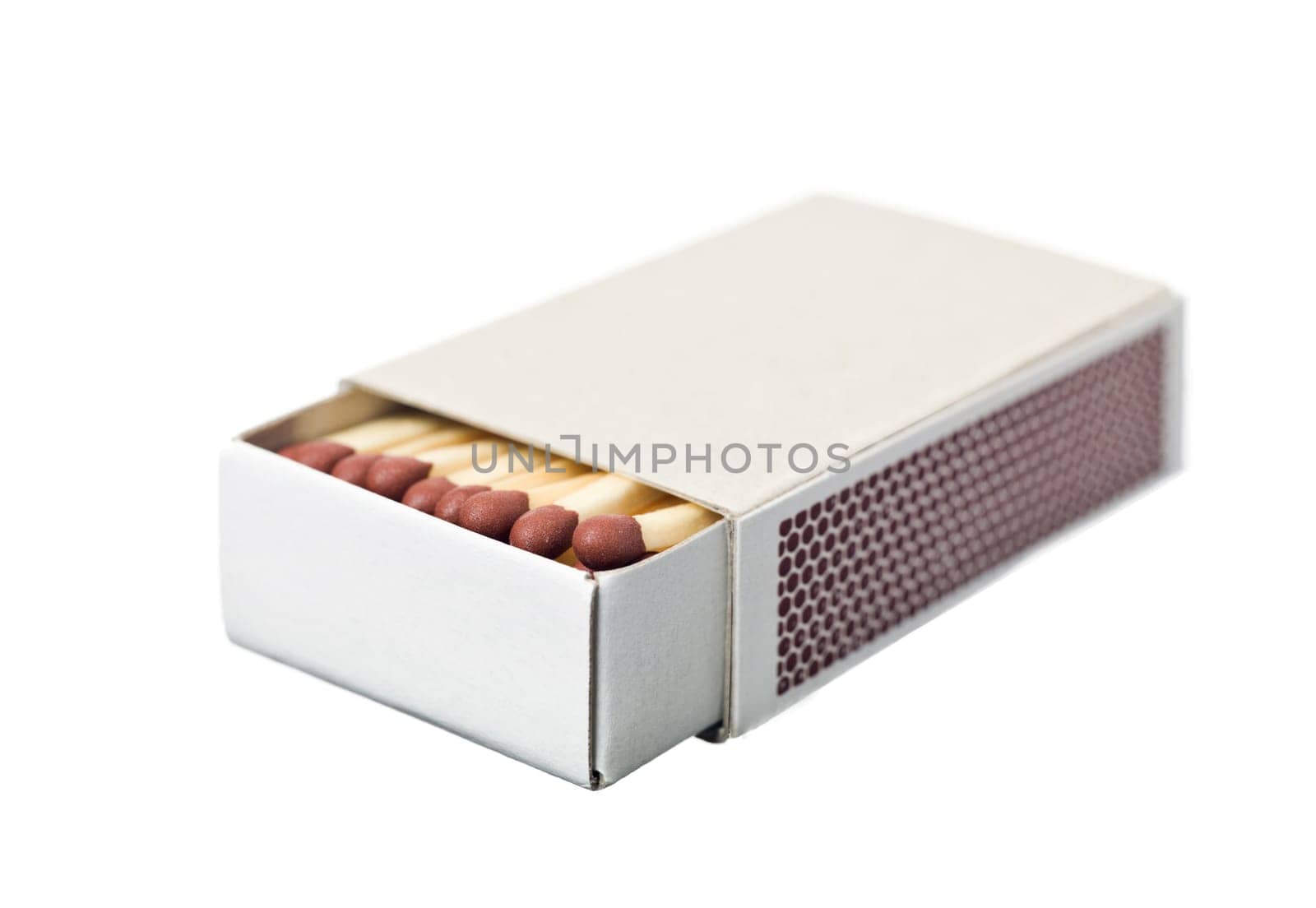 Box of Safety Matches on white background