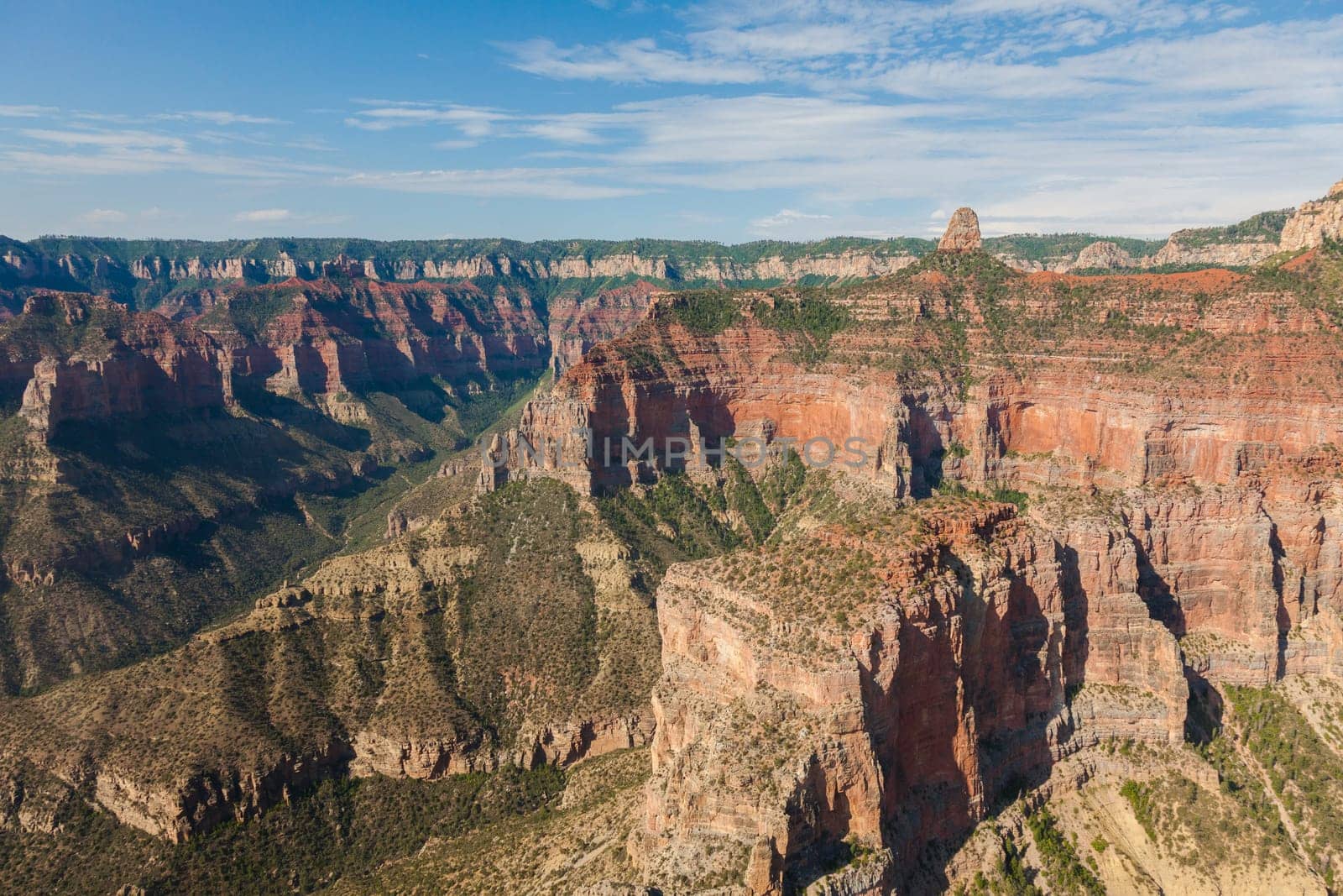 Aerial view of Grand Canyon National Park in Arizona, USA
