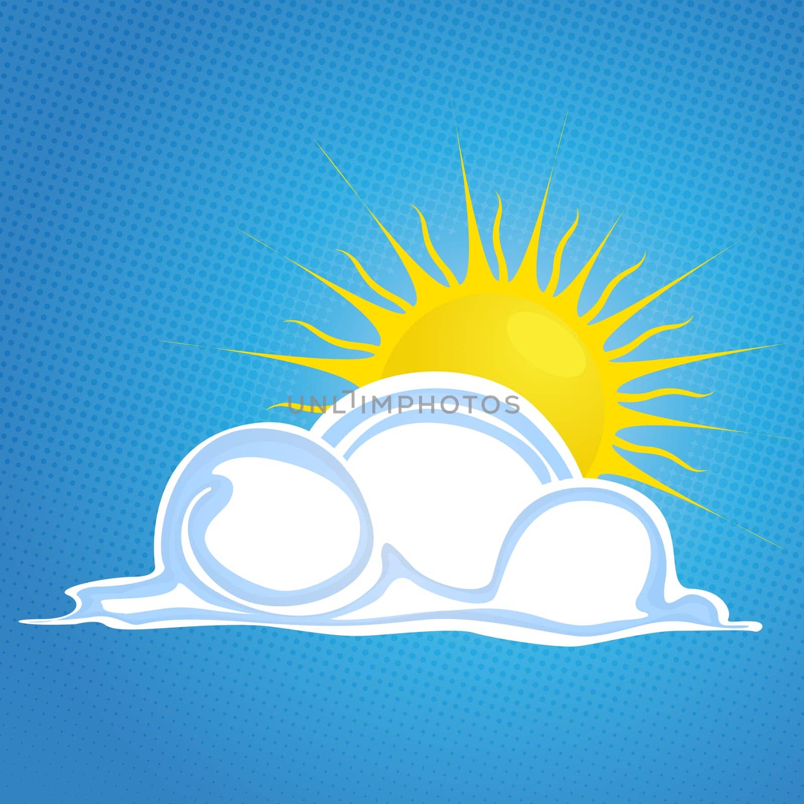 Weather forecast background with a partly rain day