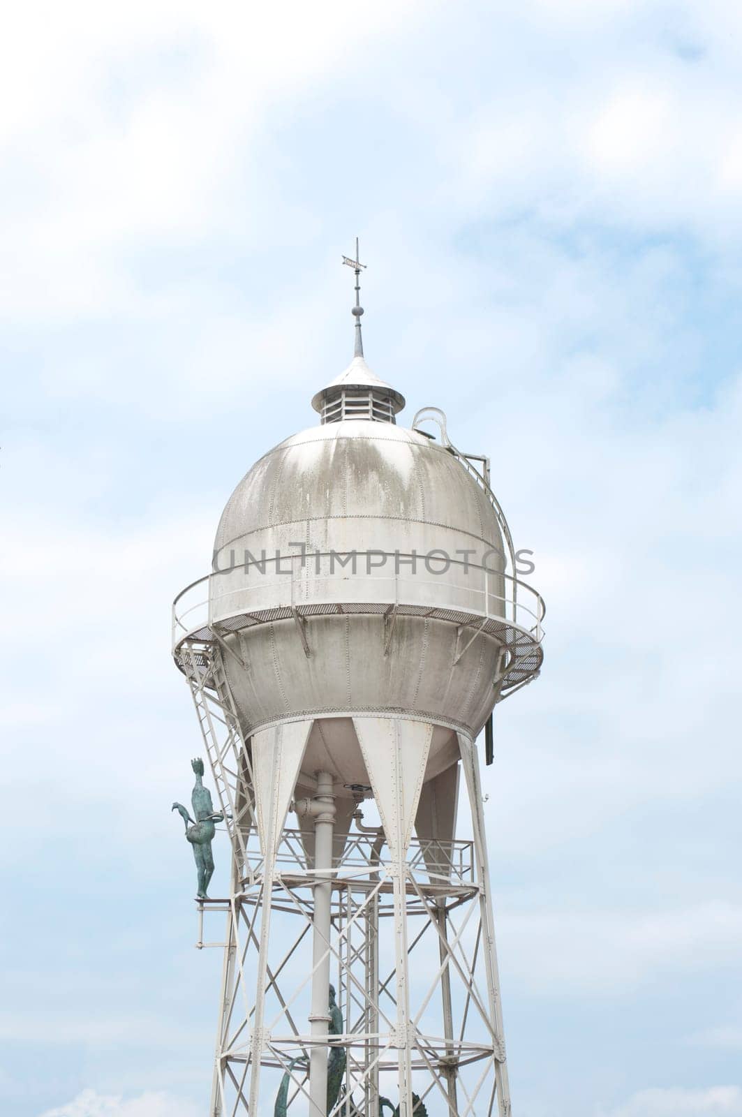 old metal water tower in Gronau, Germany