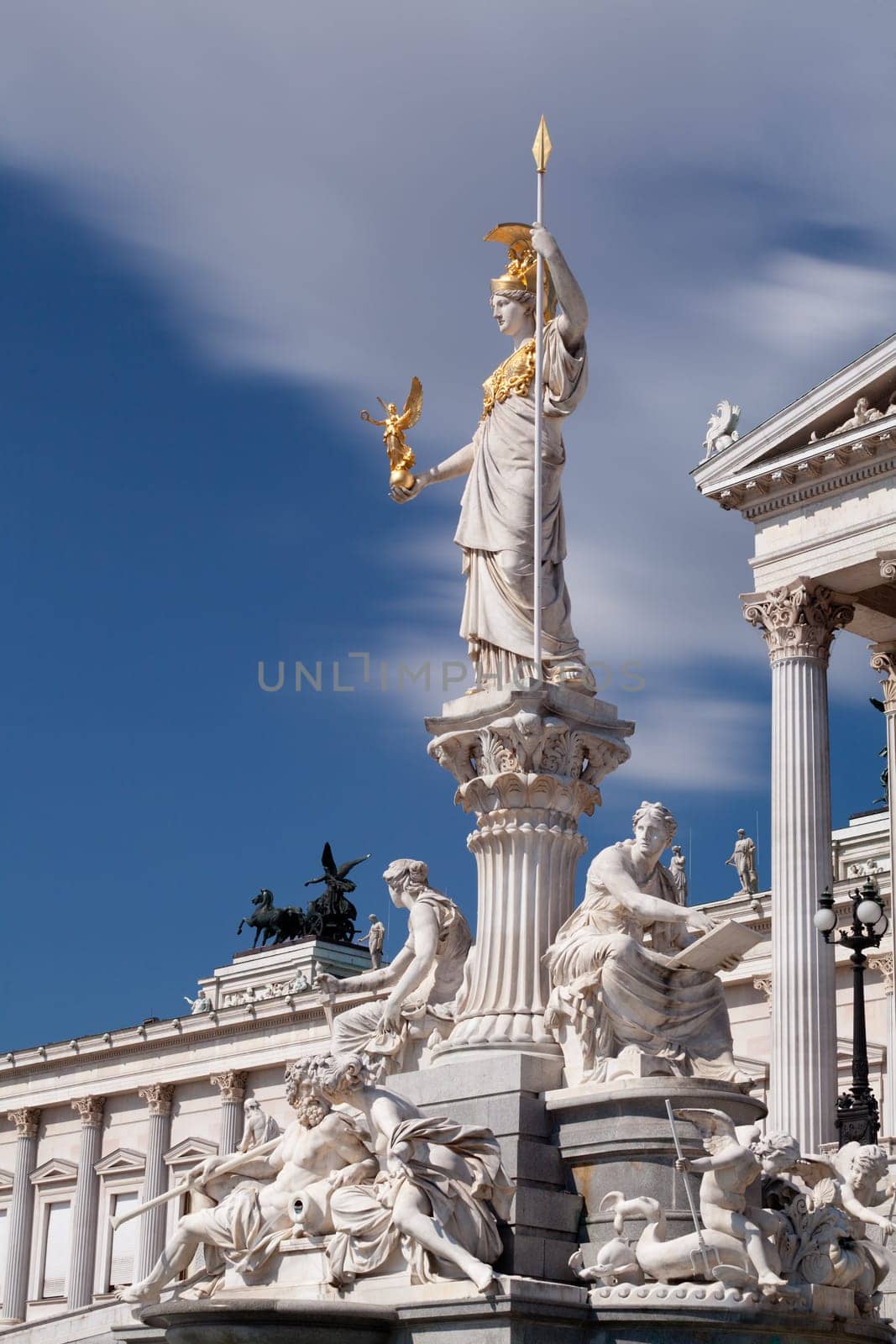 Austrian Parliament with Pallas Athena,landmark of Vienna