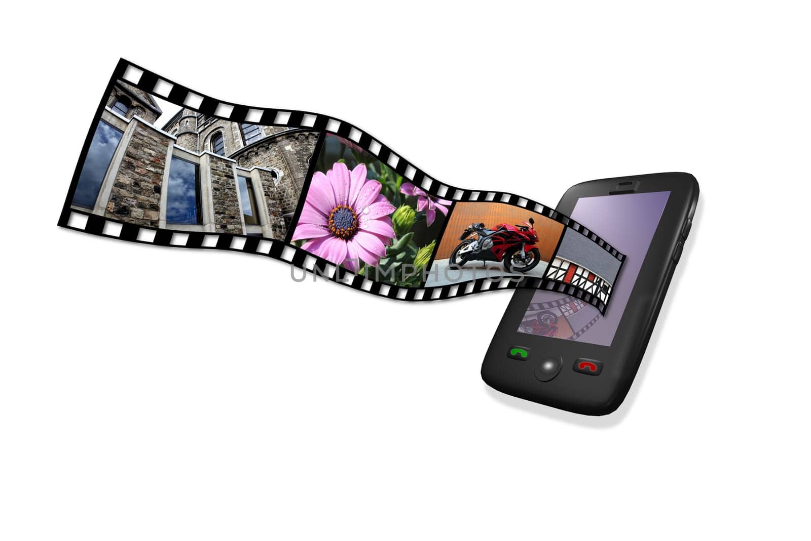 tablet pc with photos  in 3d