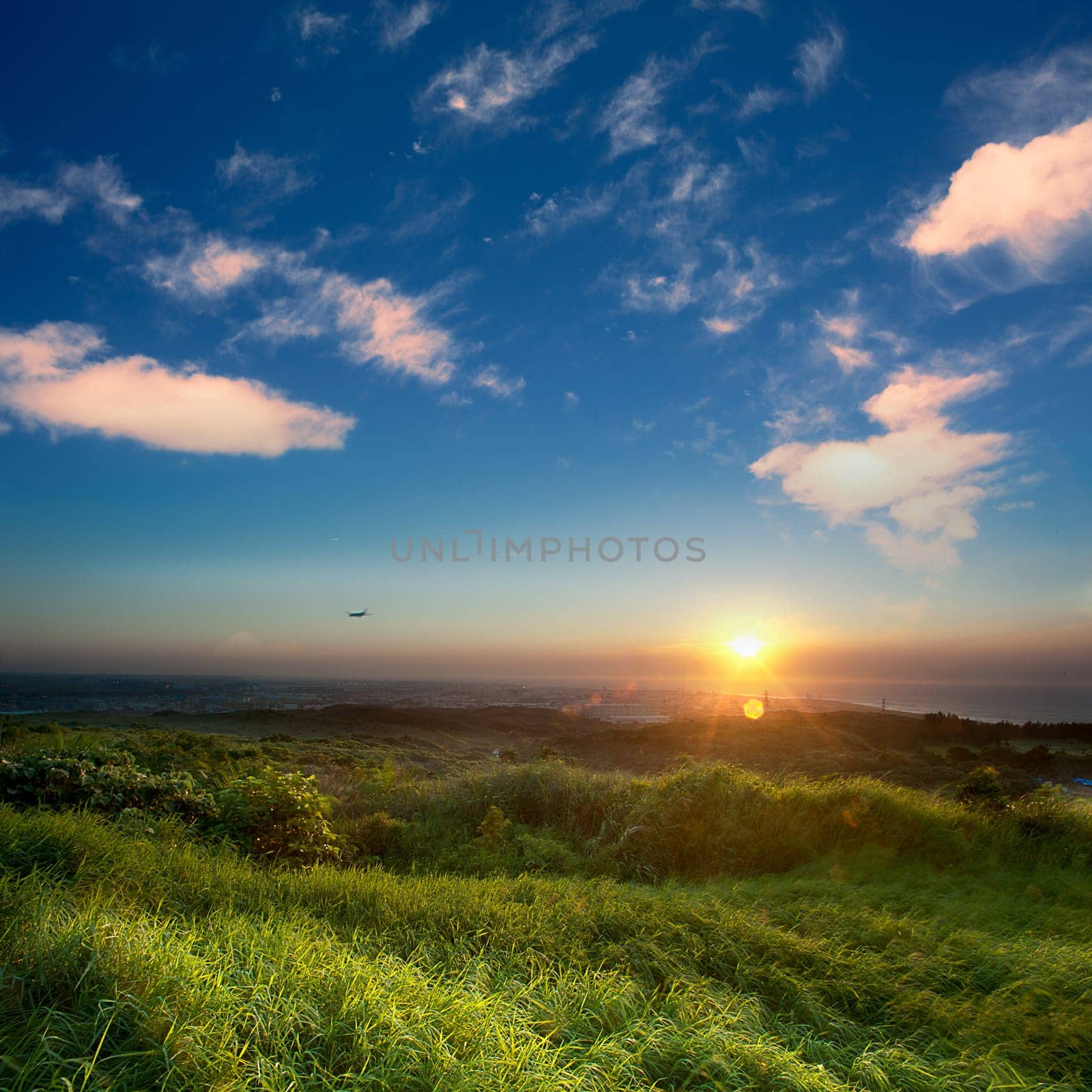 Beautiful Country view of sunset for adv or others purpose use