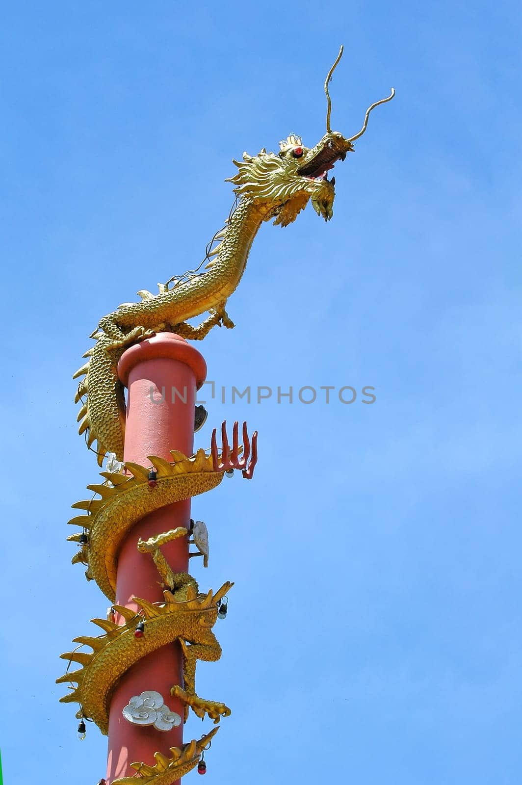 dradon statue in taton temple ,thailand