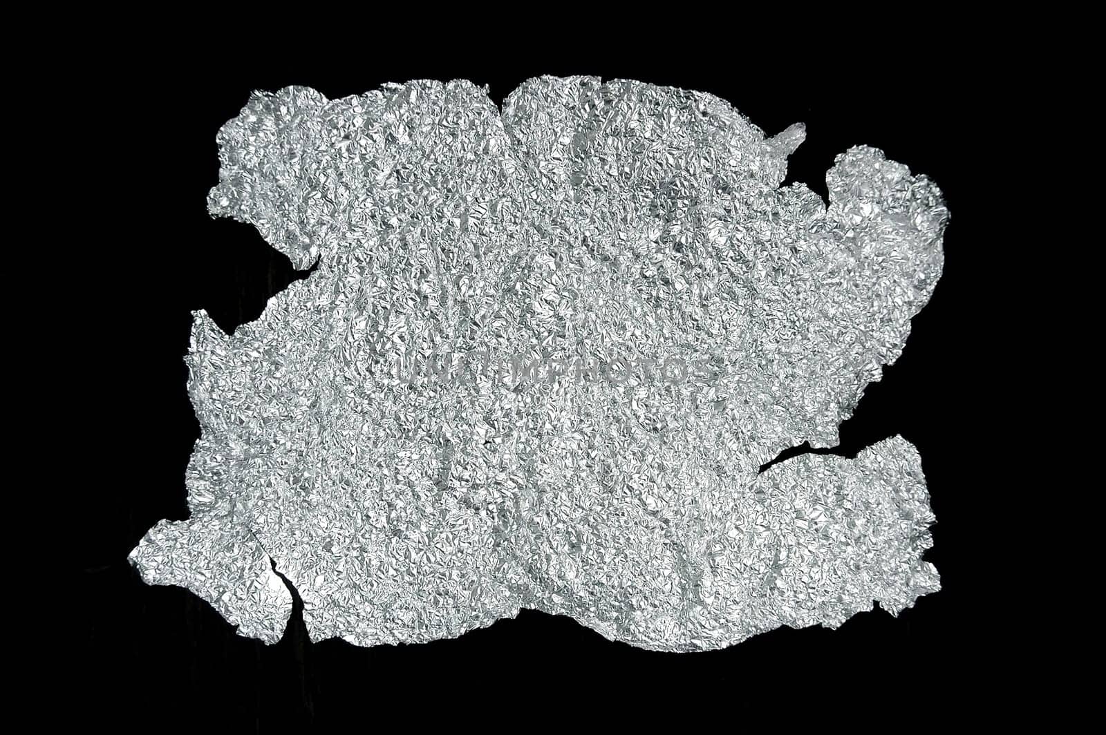crumpled aluminum foil
