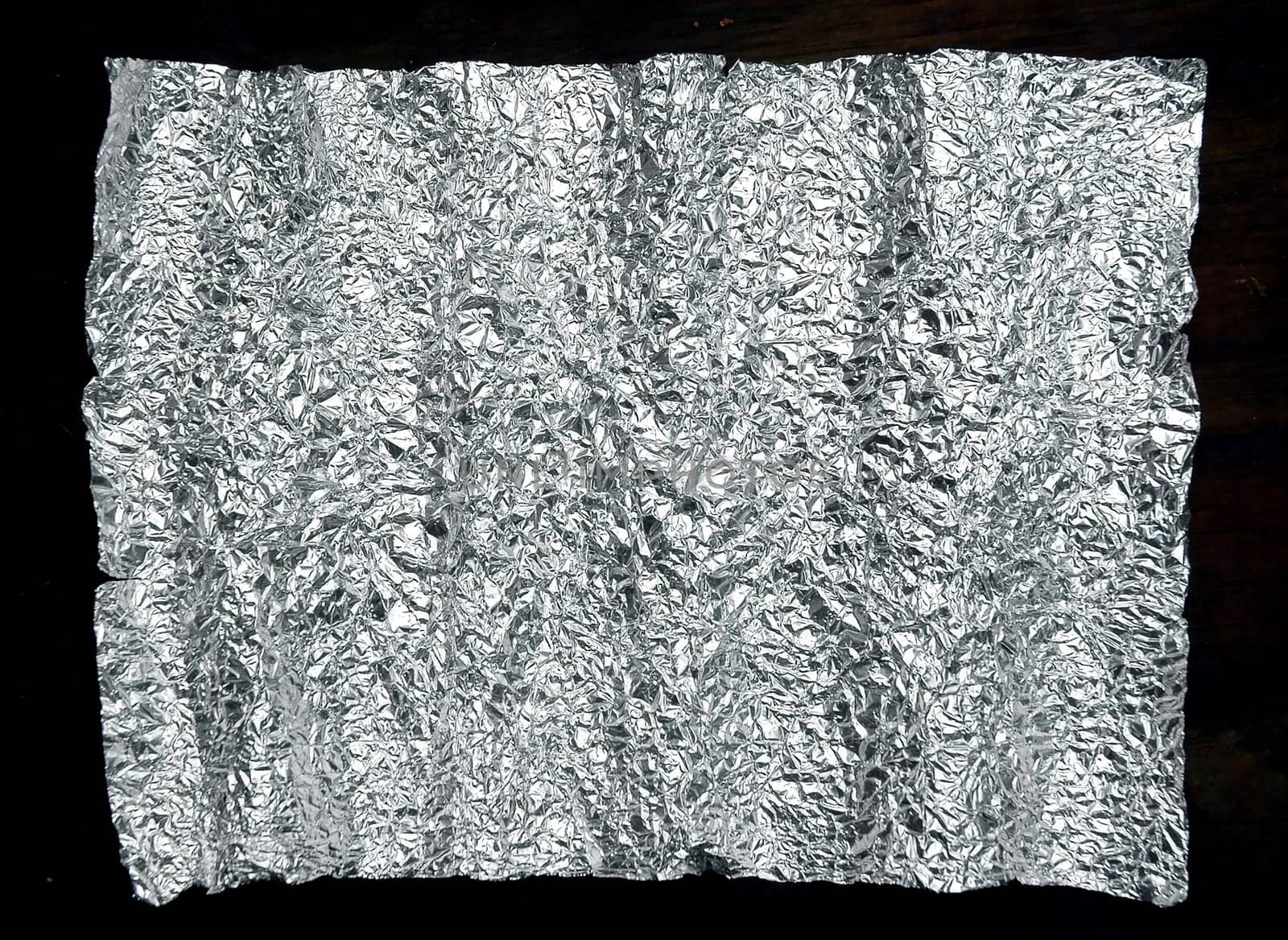 crumpled aluminum foil