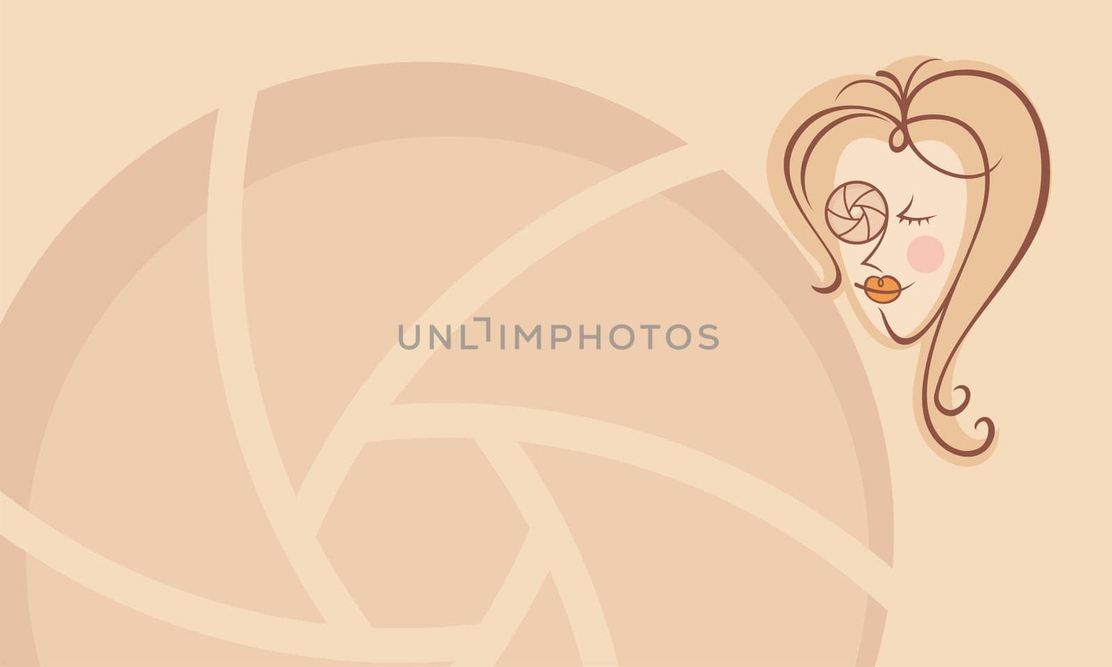 Business card or presentation template for female photographer