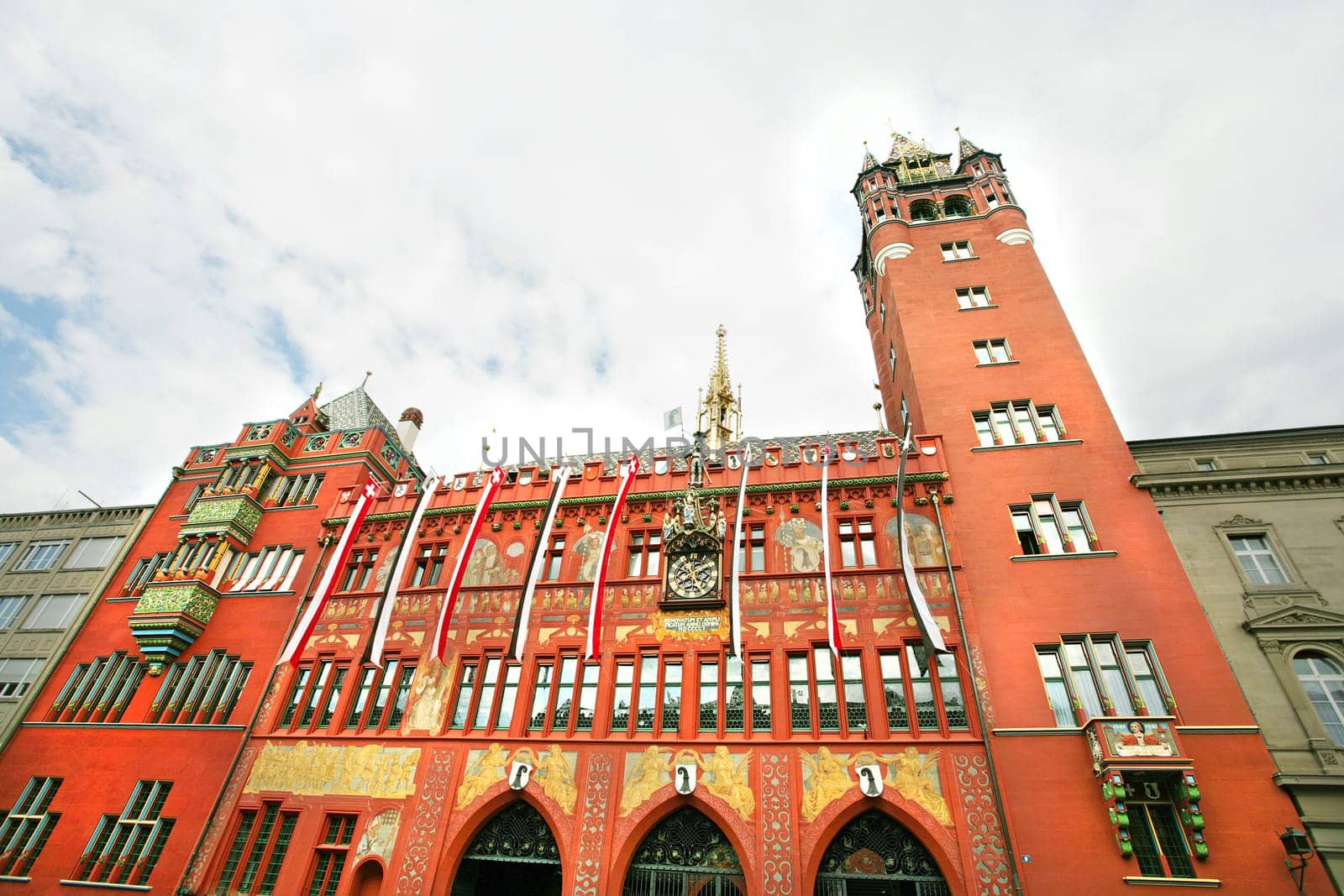 View of Basel Town Hall, Switzerland.