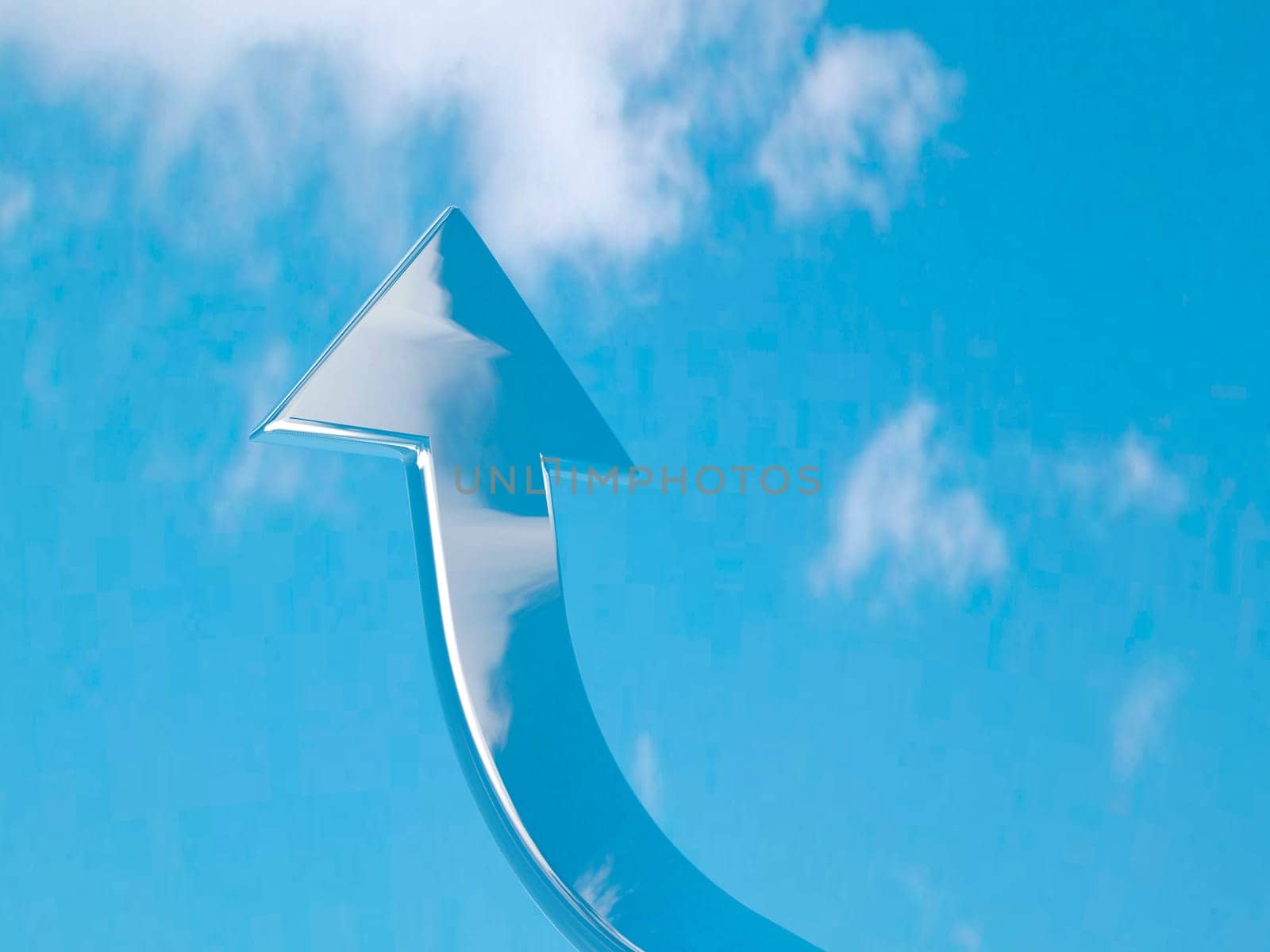 Arrow - aspire to sky - with clipping path
